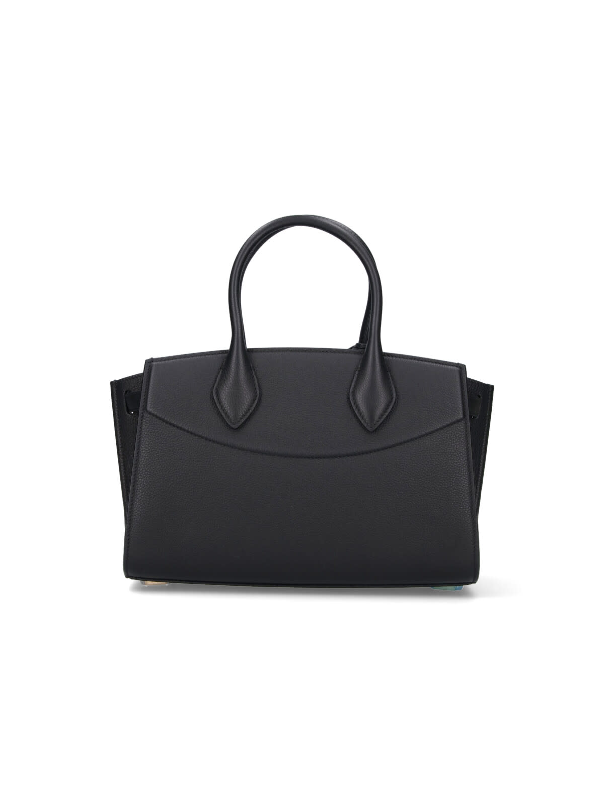 Ferragamo Structured Shoulder Bag Detachable Strap In Black