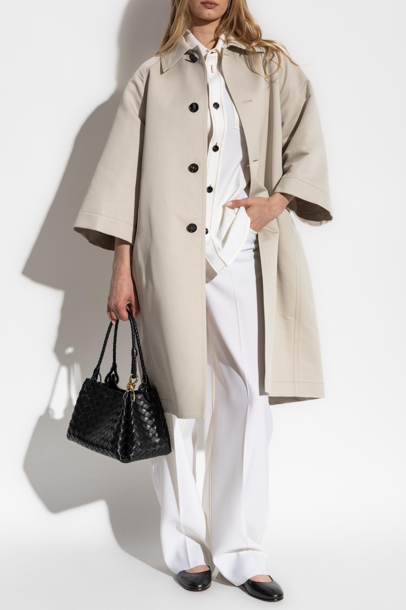 Bottega Veneta Loose-fit Coat In Gray