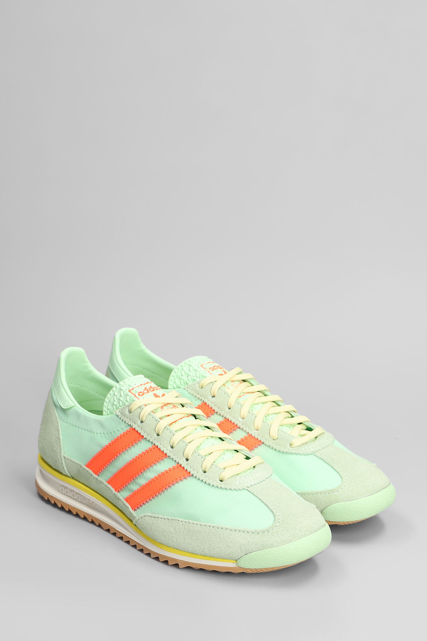 Adidas Originals Sl 72 Og Sneakers In Green Suede And Fabric In Green