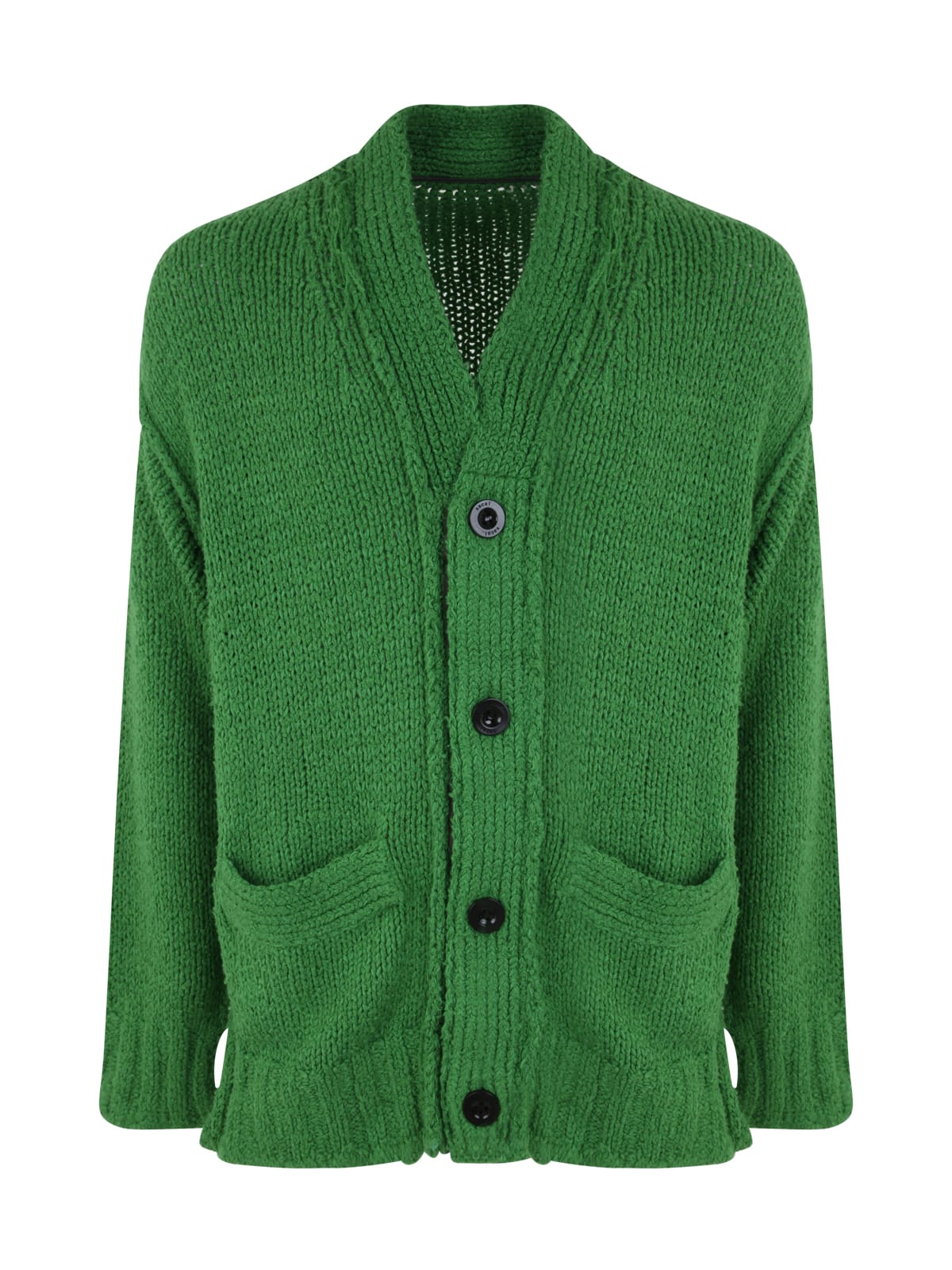 Knit Cardigan In Green