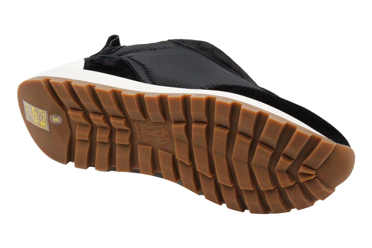 Shop Brunello Cucinelli Runner Shoe In Suede And Taffeta Embellished With Threads Of Brilliant Monili In Black