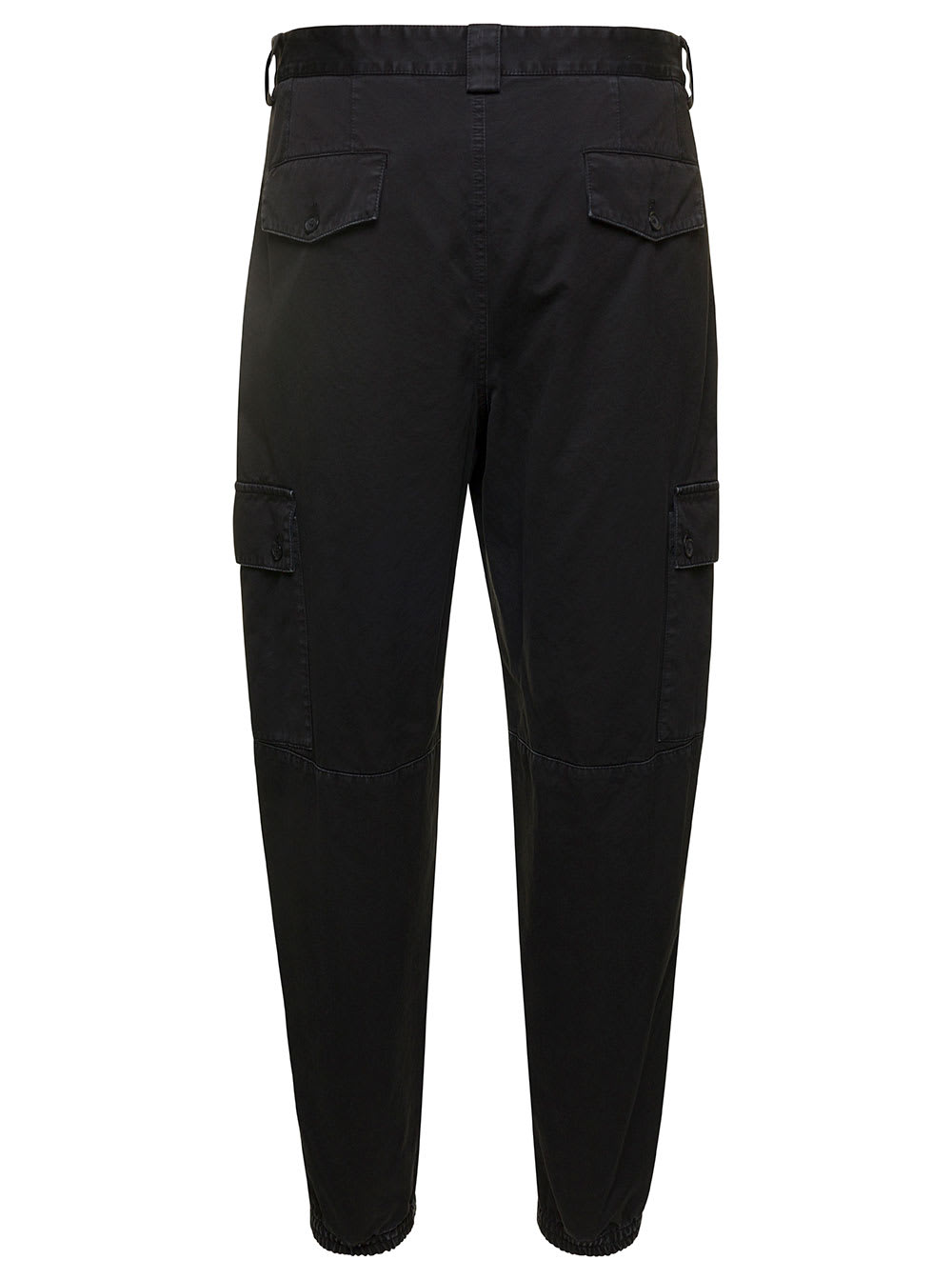 Shop Dolce & Gabbana Black Cargo Pants With Multi-pockets In Cotton Man