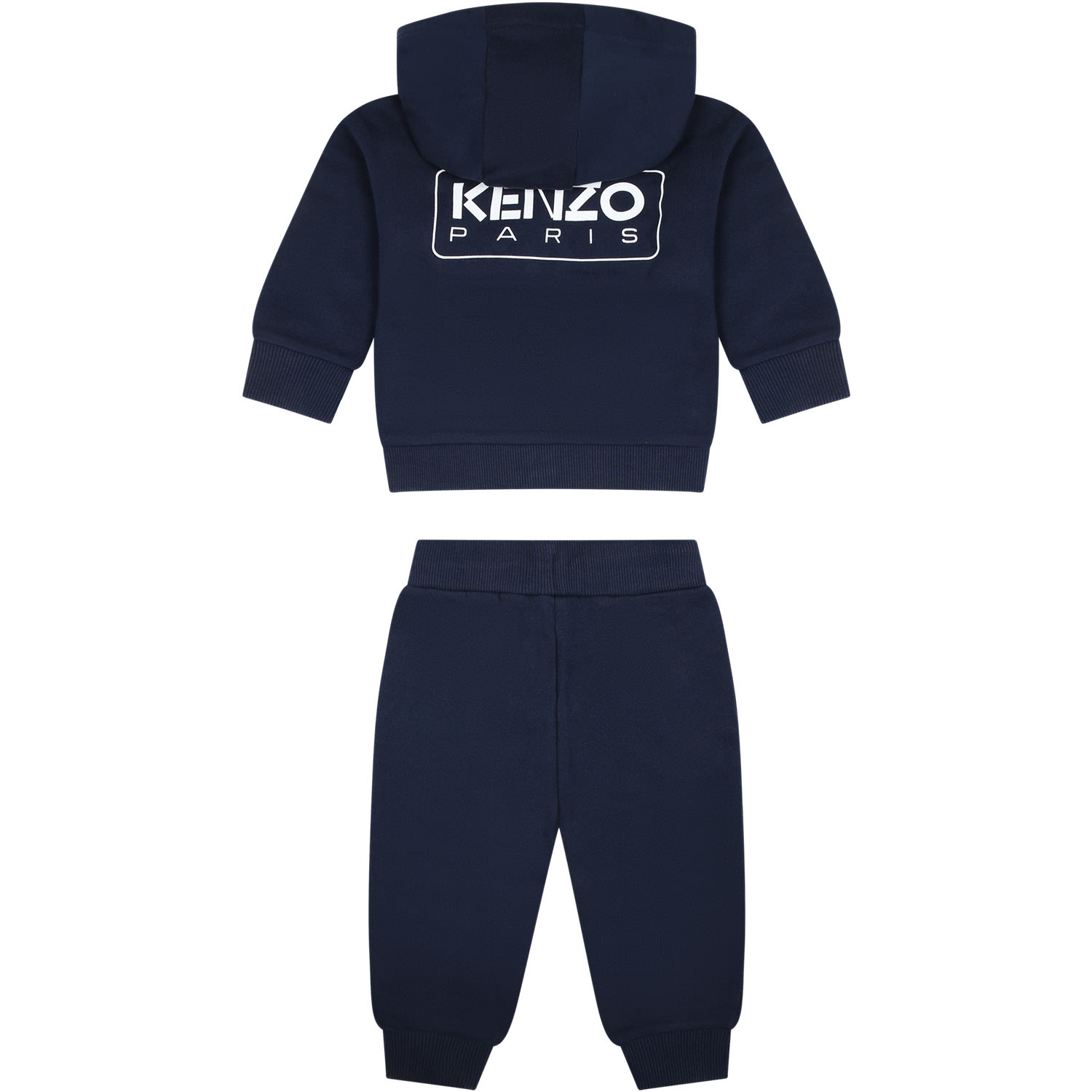 Shop Kenzo Blue Sporty Suit For Baby Boy With Logo