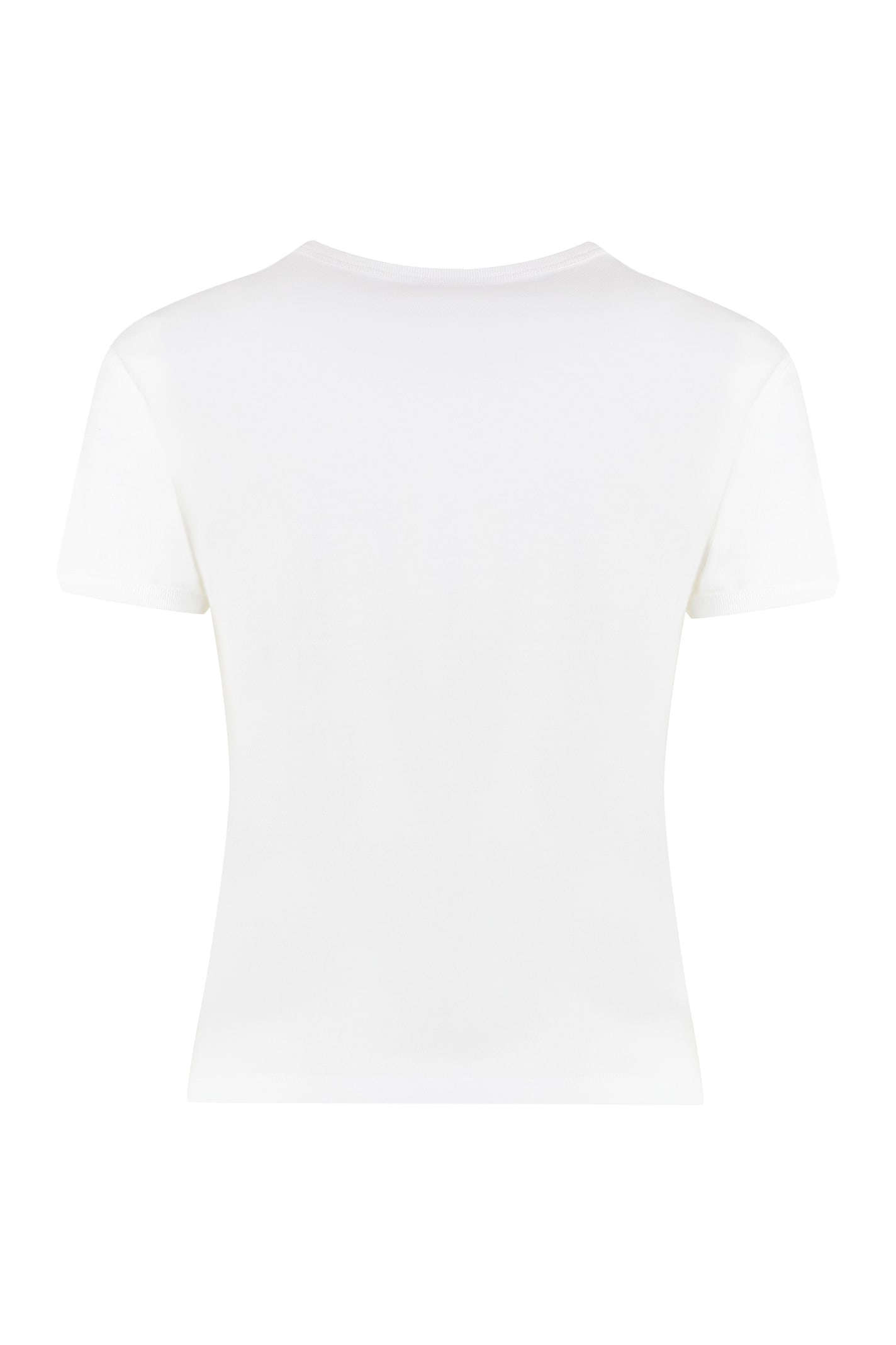 Shop Diesel T-uncutie-long-od Cotton T-shirt T-shirt In White