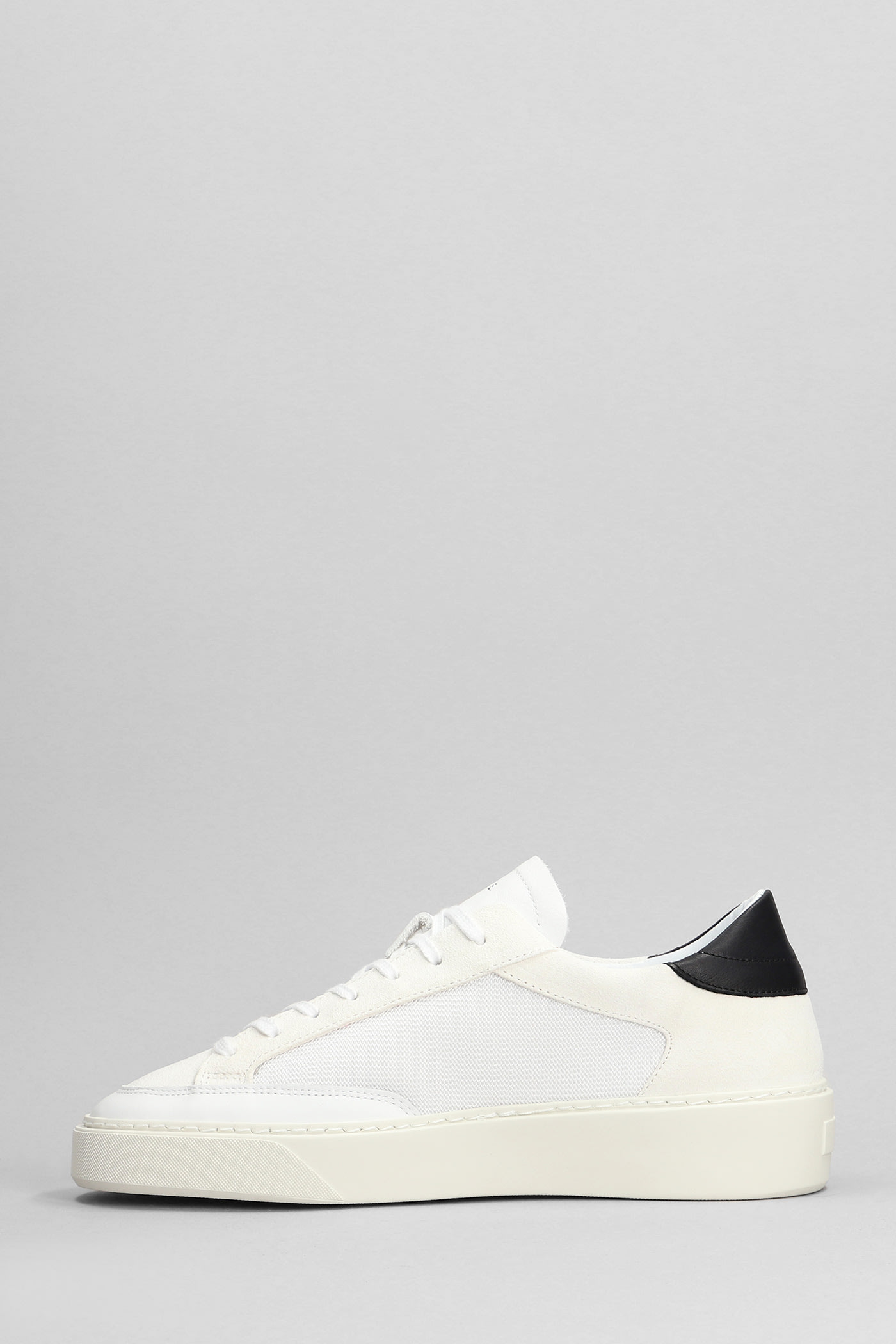 Shop Date Levante Dragon Sneakers In White Suede And Fabric