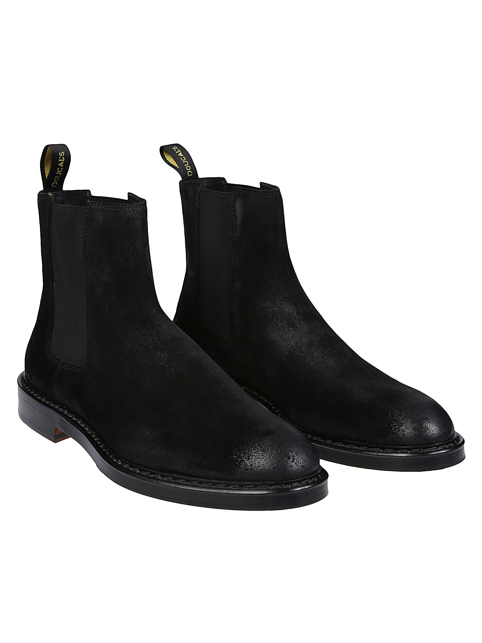 Shop Doucal's Beatles Ankle Boots In Nero/fondo Nero