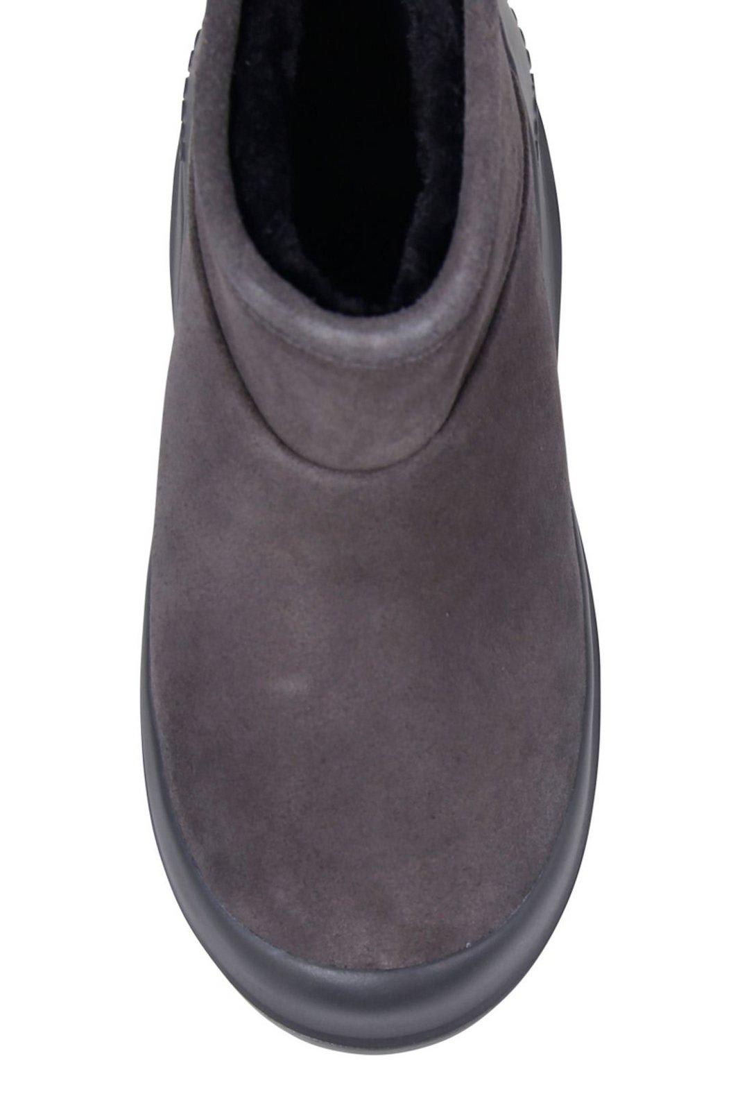 Shop Moon Boot Luna Logo Debossed Slip-on Boots In Grey