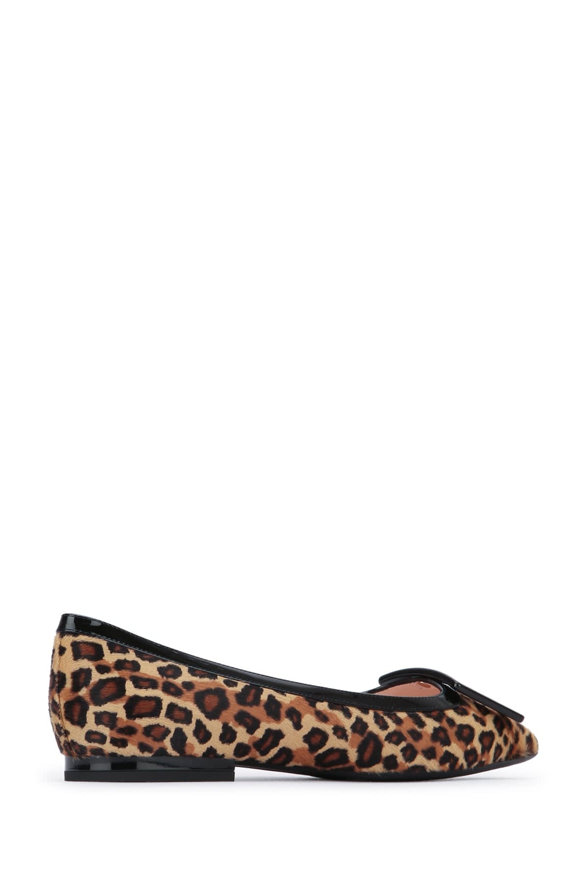 Roger Vivier Gommettine Ballerina Leopard Print Pony Skin In Black