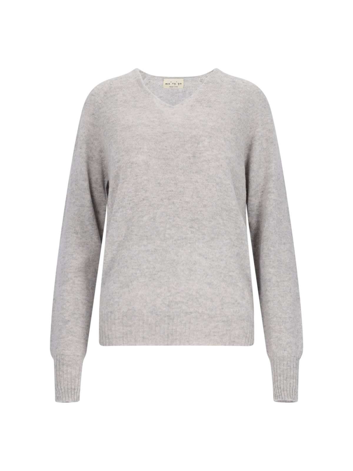 Shop Ma'ry'ya V-neck Sweater In Gray