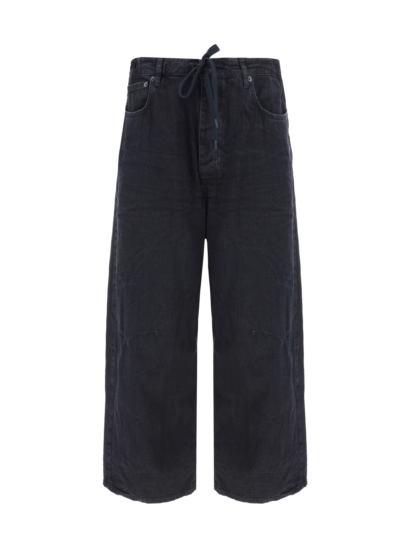 Shop Balenciaga Denim Pants In Lightweight Black