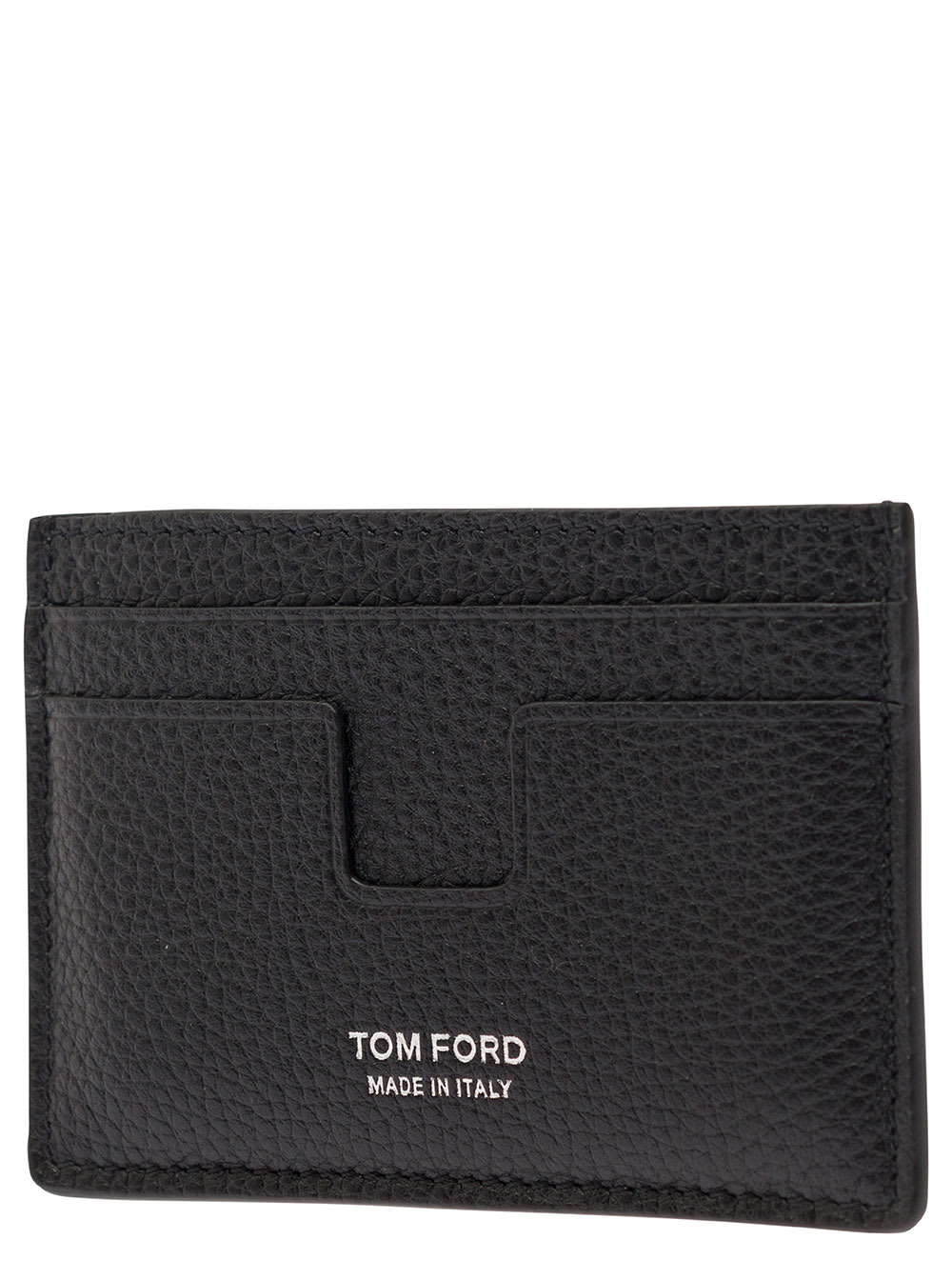Shop Tom Ford Logo Printed Classic Credit Card Holder In Black