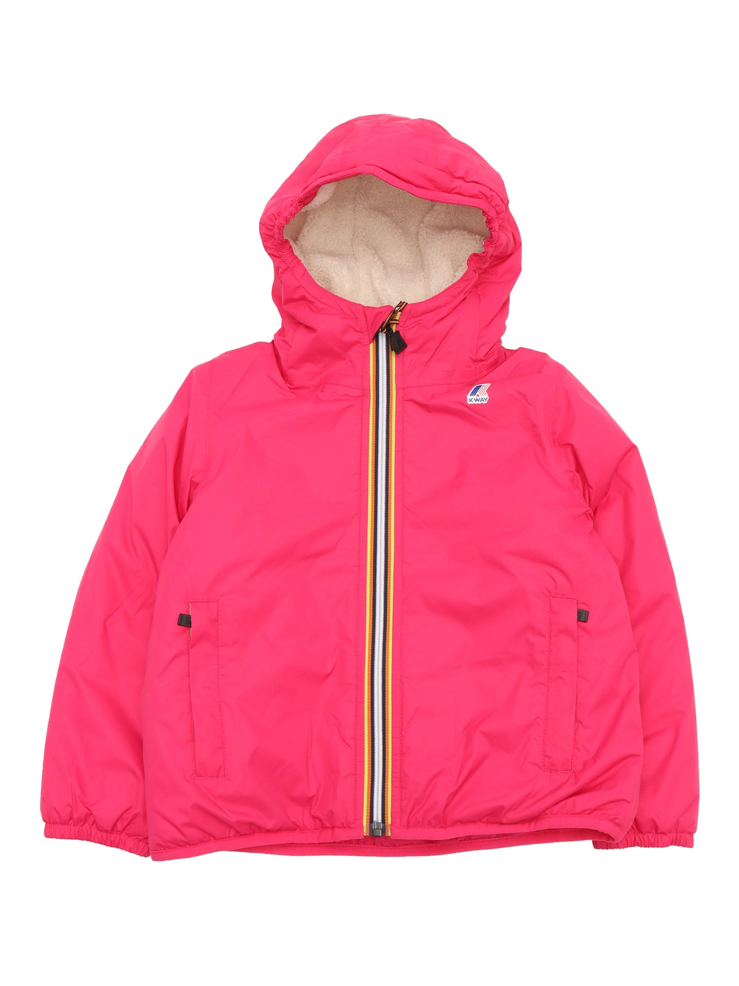 K-way Little Girl's & Girl's Claude Hooded Windbreaker Jacket In Beige
