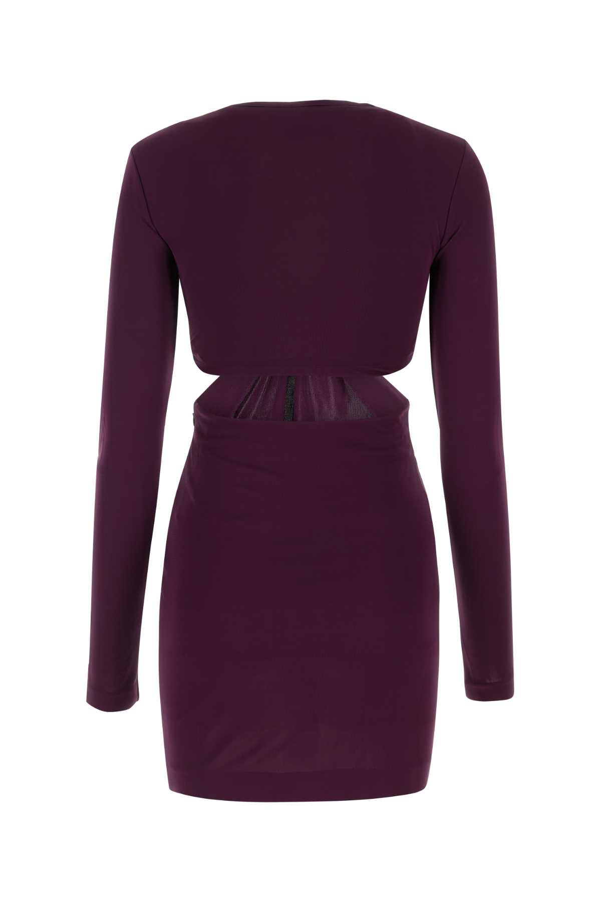 Shop Dsquared2 Plum Viscose Mini Dress In Purple