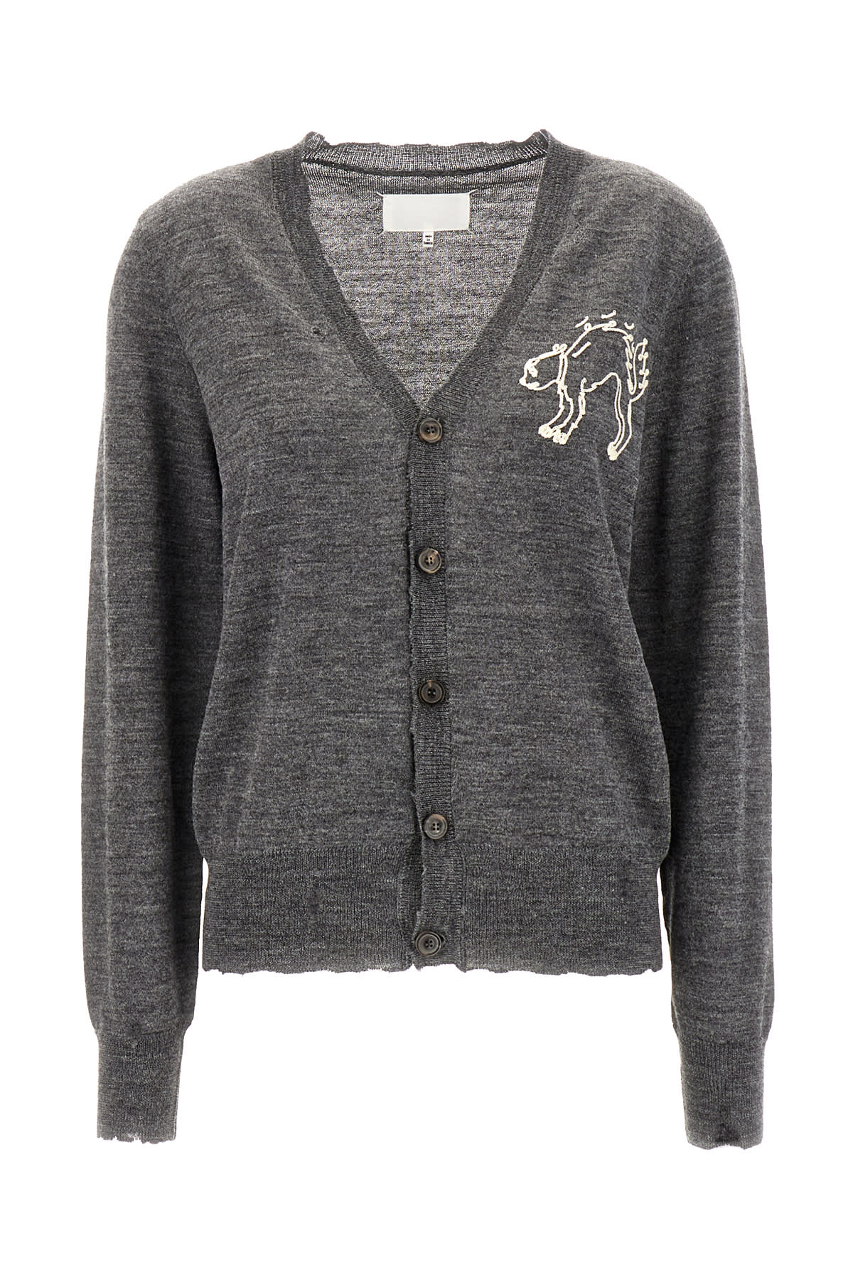 Dark Grey Wool Oversize Cardigan