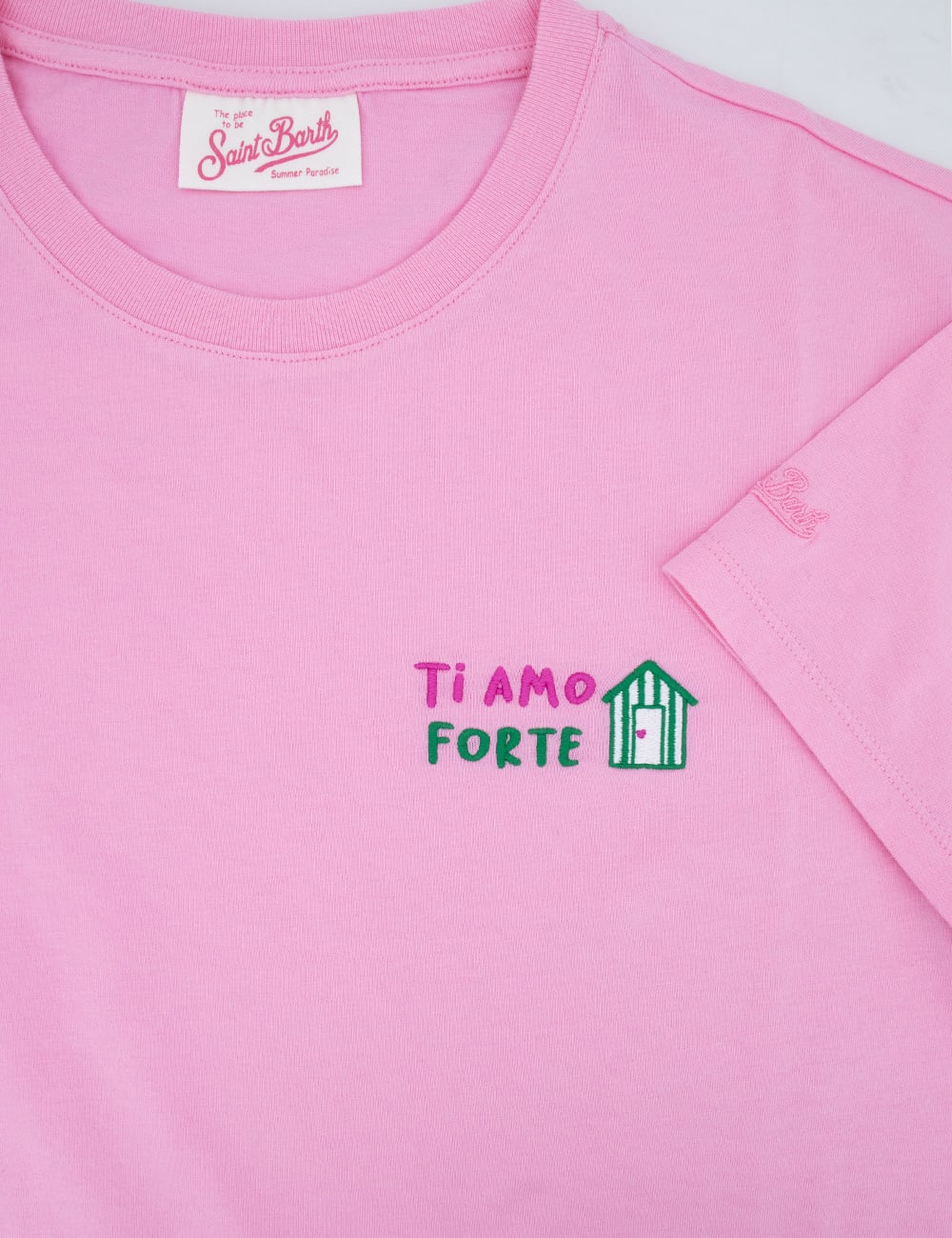 Shop Mc2 Saint Barth T-shirt In Ti Amo Forte 23 Emb