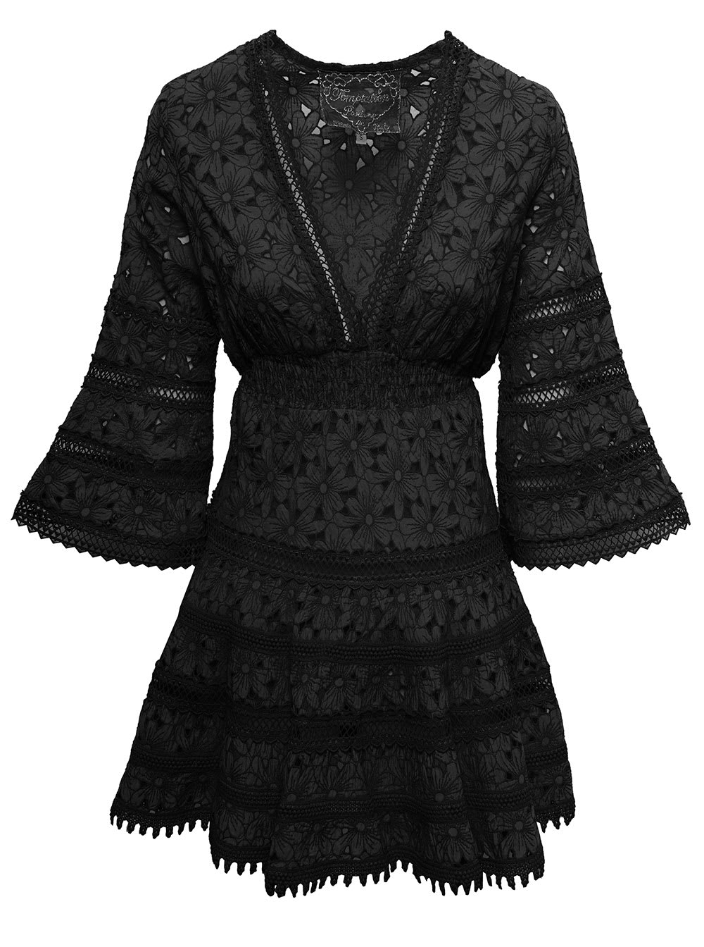 Temptation Positano Womans Black Lace Dress