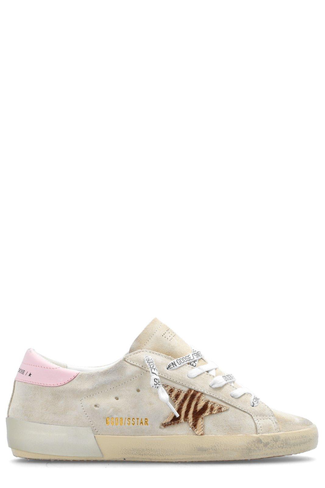 Shop Golden Goose Super-star Classic Sneakers In Butter Brown Orchid Pink