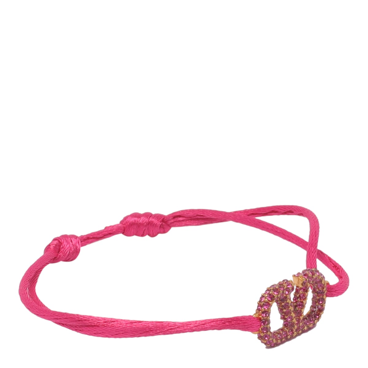 Shop Valentino Vlogo Signature Bracelet In Fuchsia