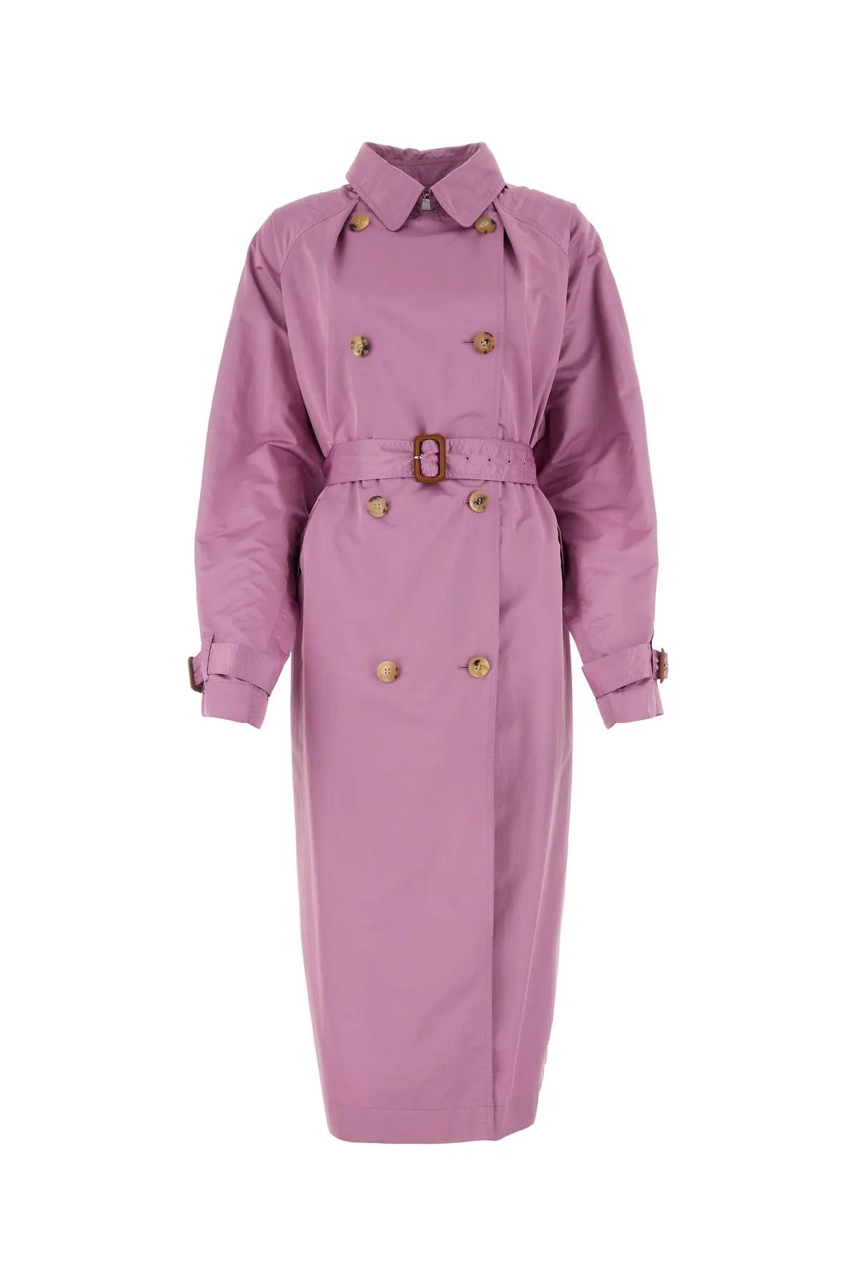 Isabel Marant Lilac Polyester Blend Oversize Edenna Trench Coat In Purple
