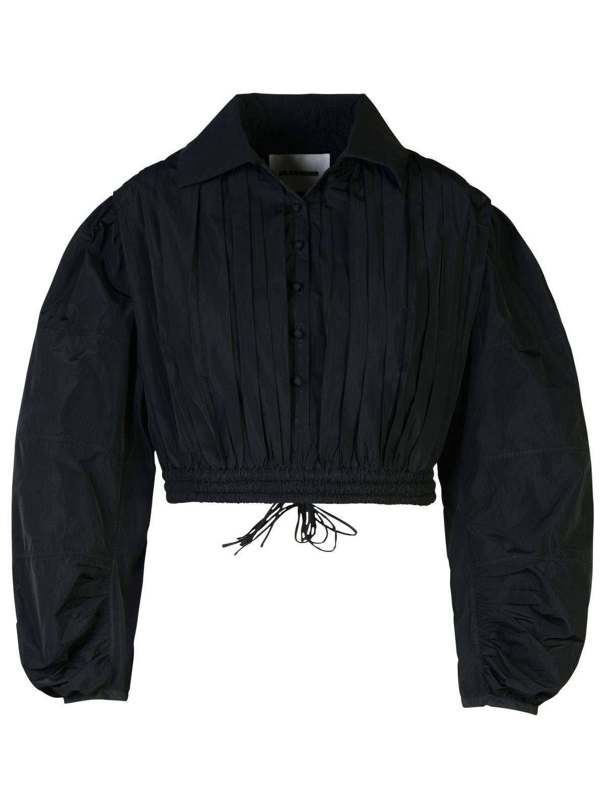 Shop Jil Sander Black Polyester Blouse