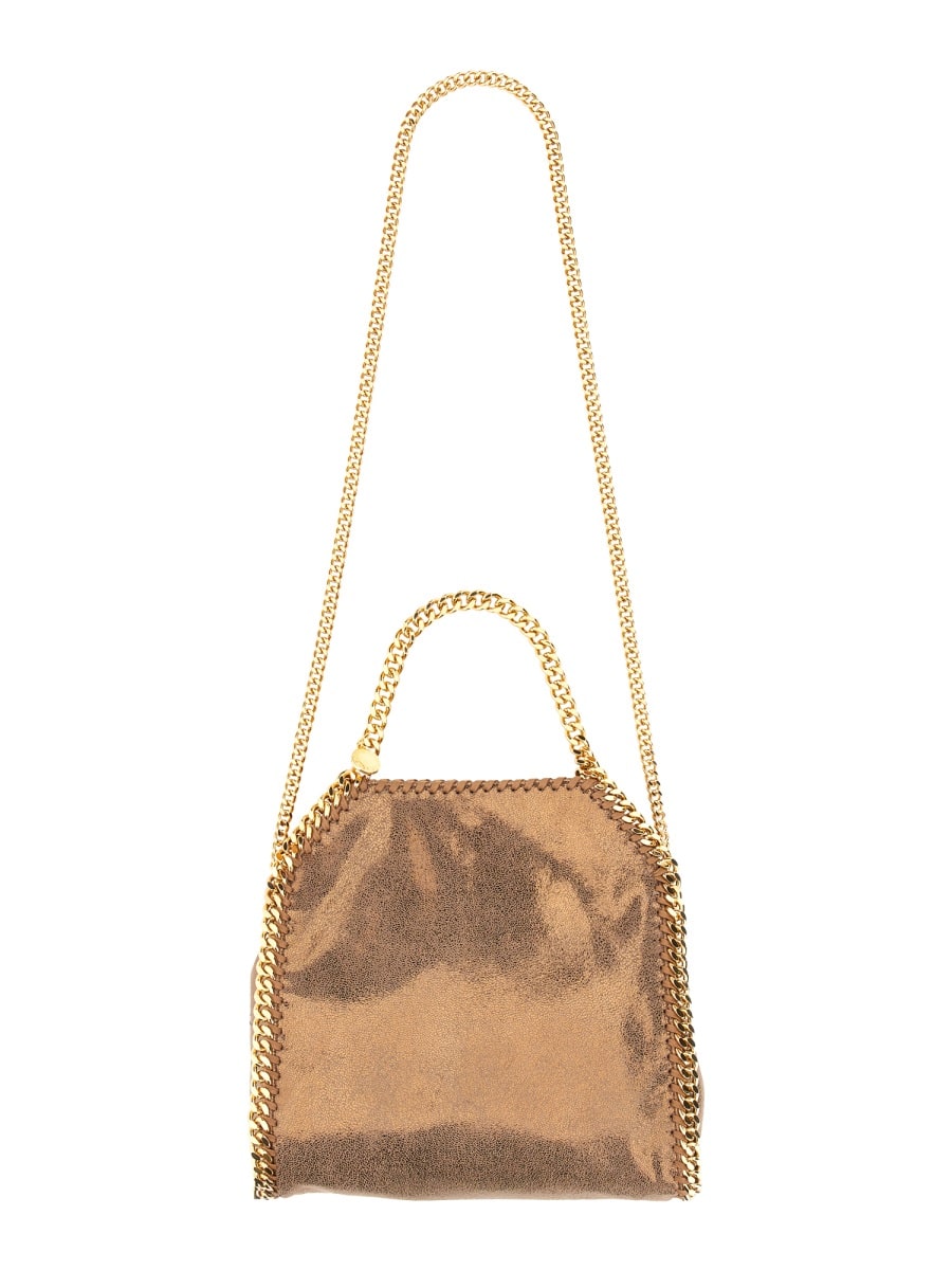 Shop Stella Mccartney Falabella Mini Bag In Metallic