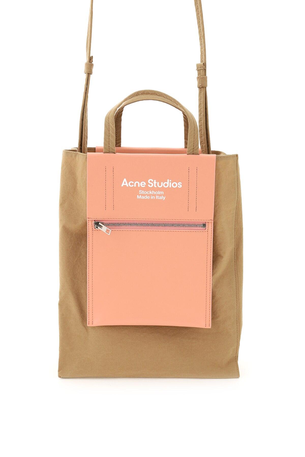 Shop Acne Studios Baker Out Medium Tote Bag In Brown/pink
