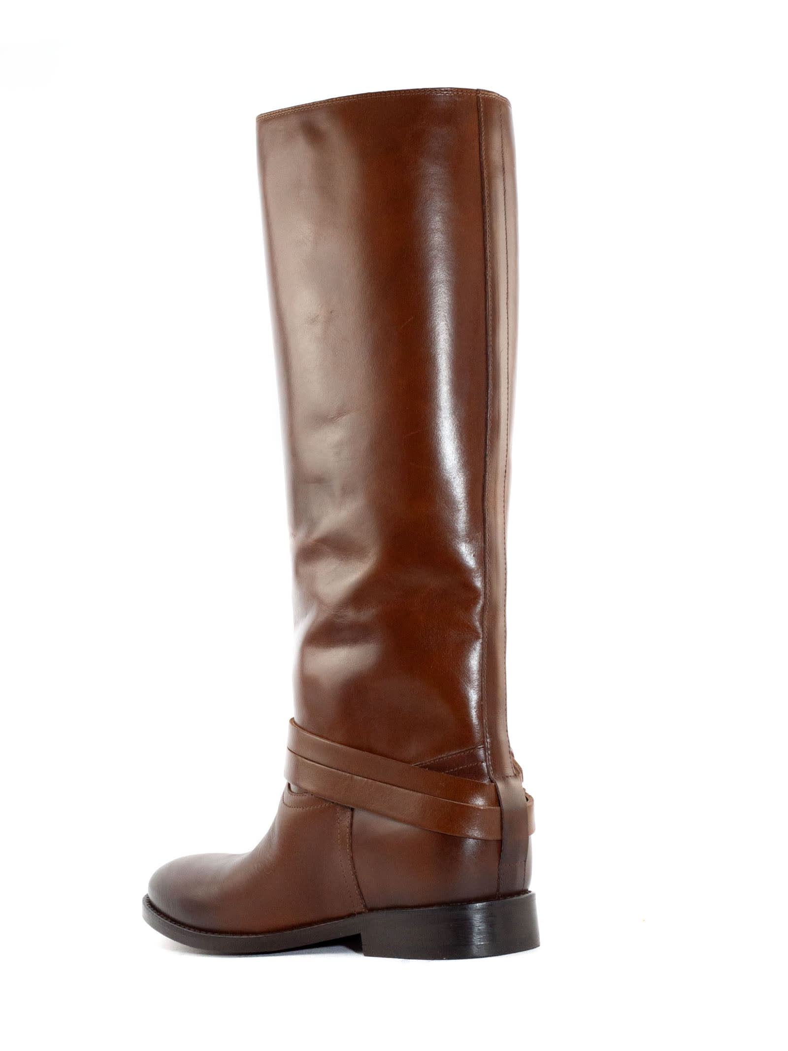 Shop Strategia Light Brown Leather High Boot