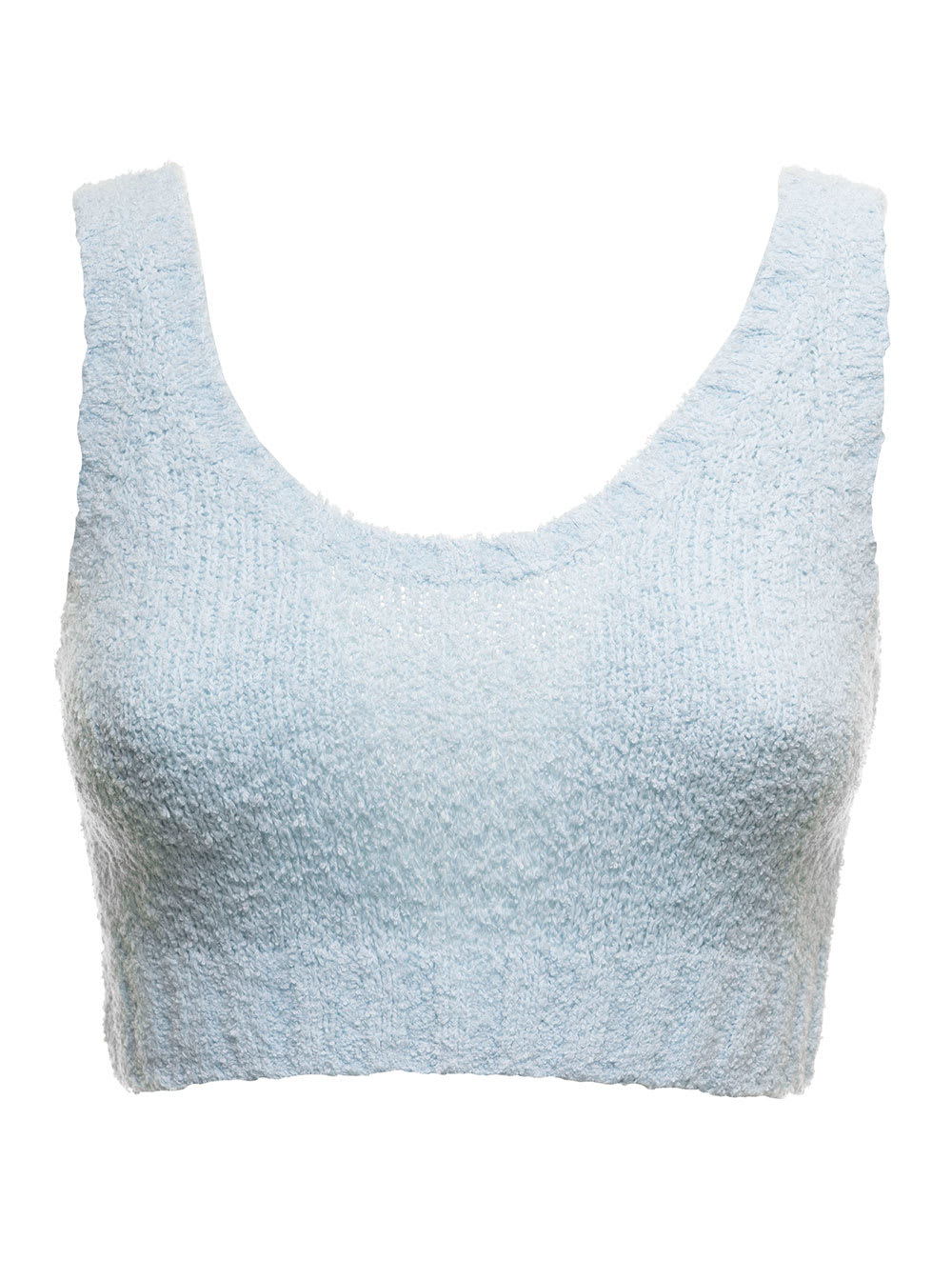 Rotate by Birger Christensen Birdy Cotton And Cashmere Light Blue Top Rotate Woman