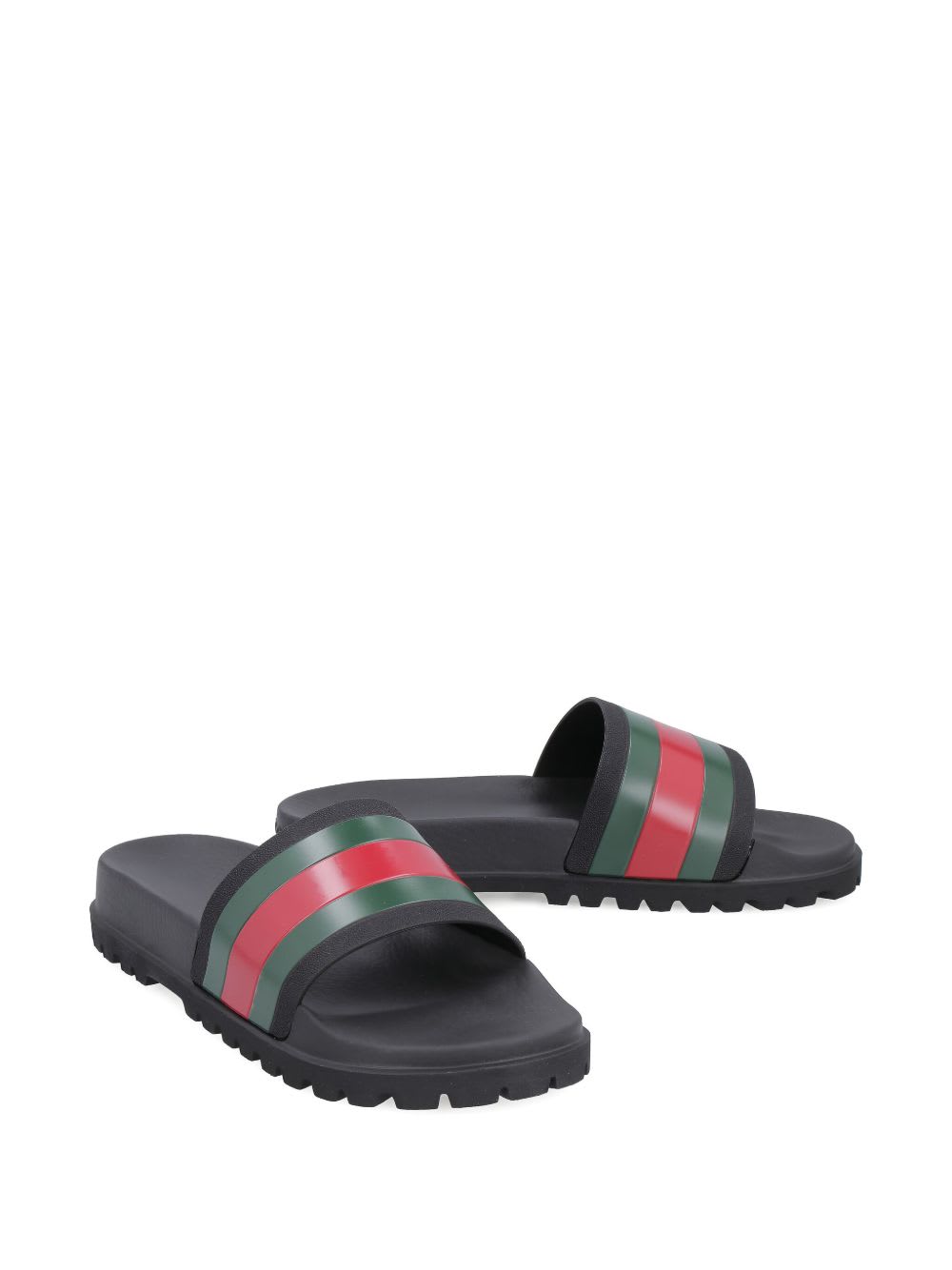 Gucci Signature Web Slide Sandals For Men In Multi