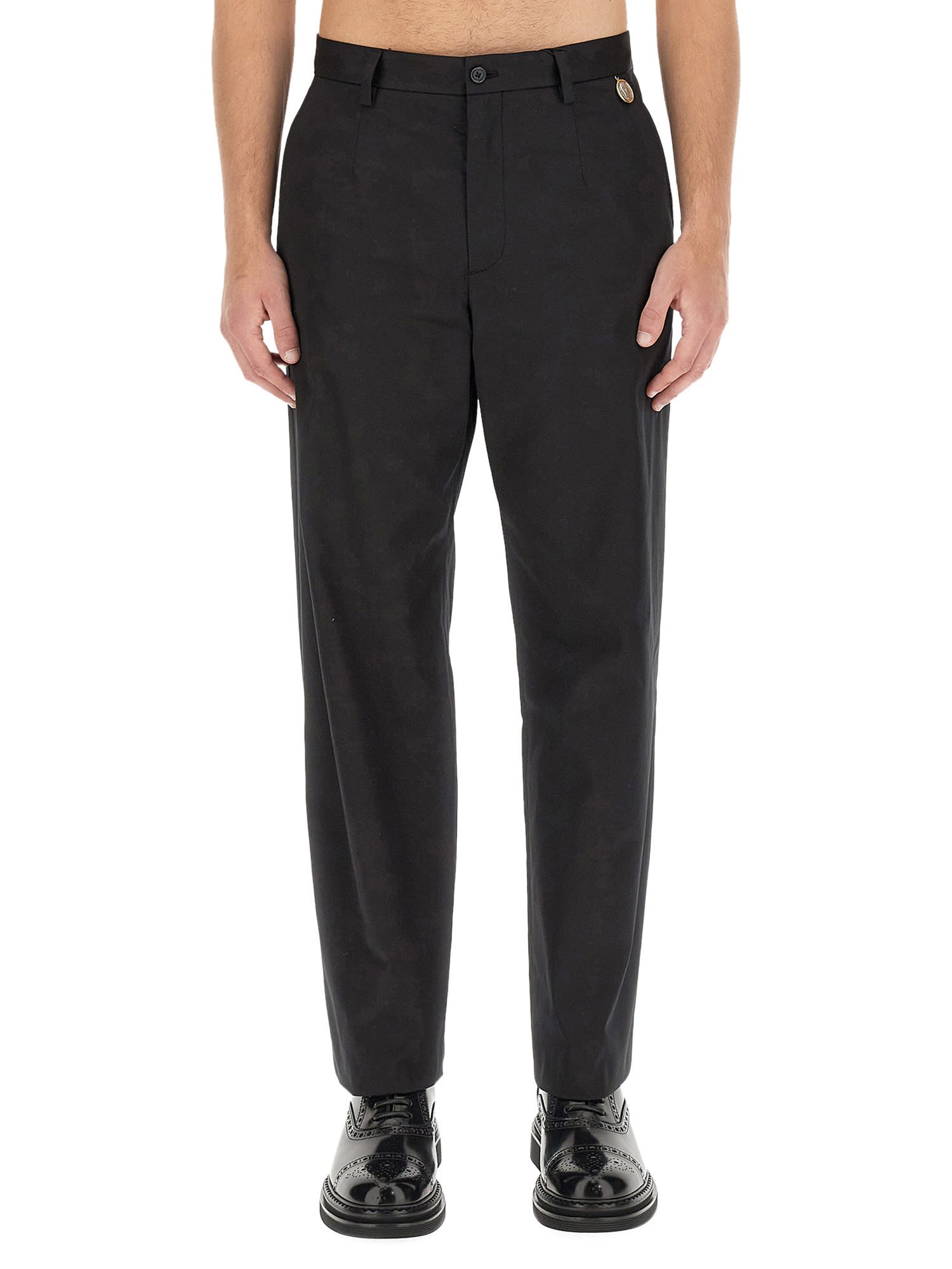 Shop Dolce & Gabbana Gabardine Pants In Black