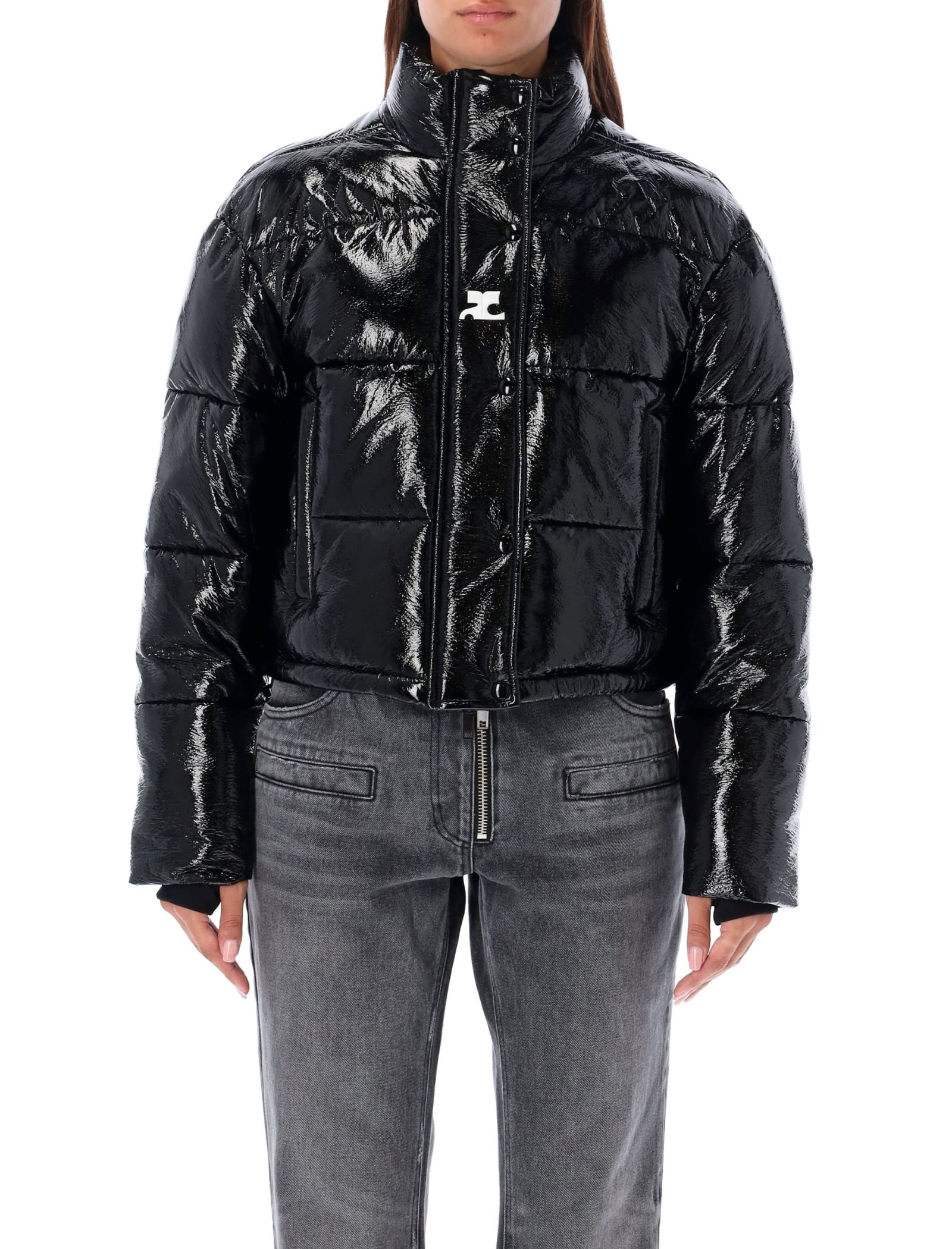 Courrèges Courreges Pre Nylon Puffer Jacket In Black