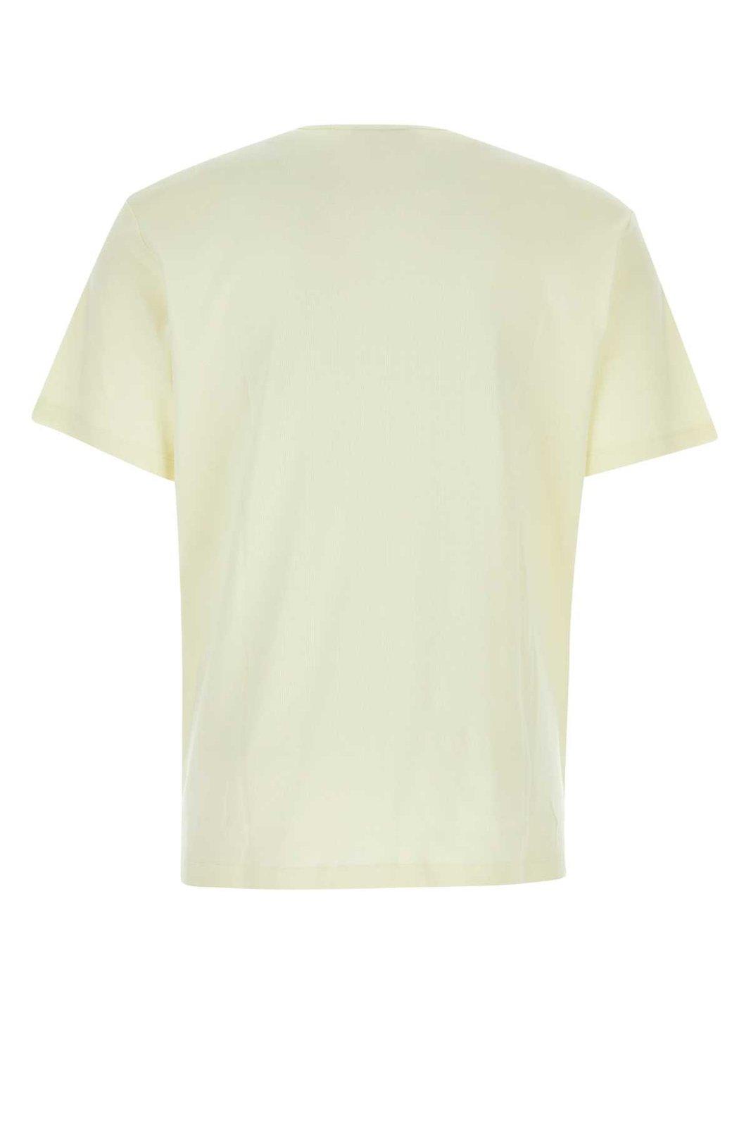 Shop Lemaire Rib U Neck T-shirt In Lemon Glaze