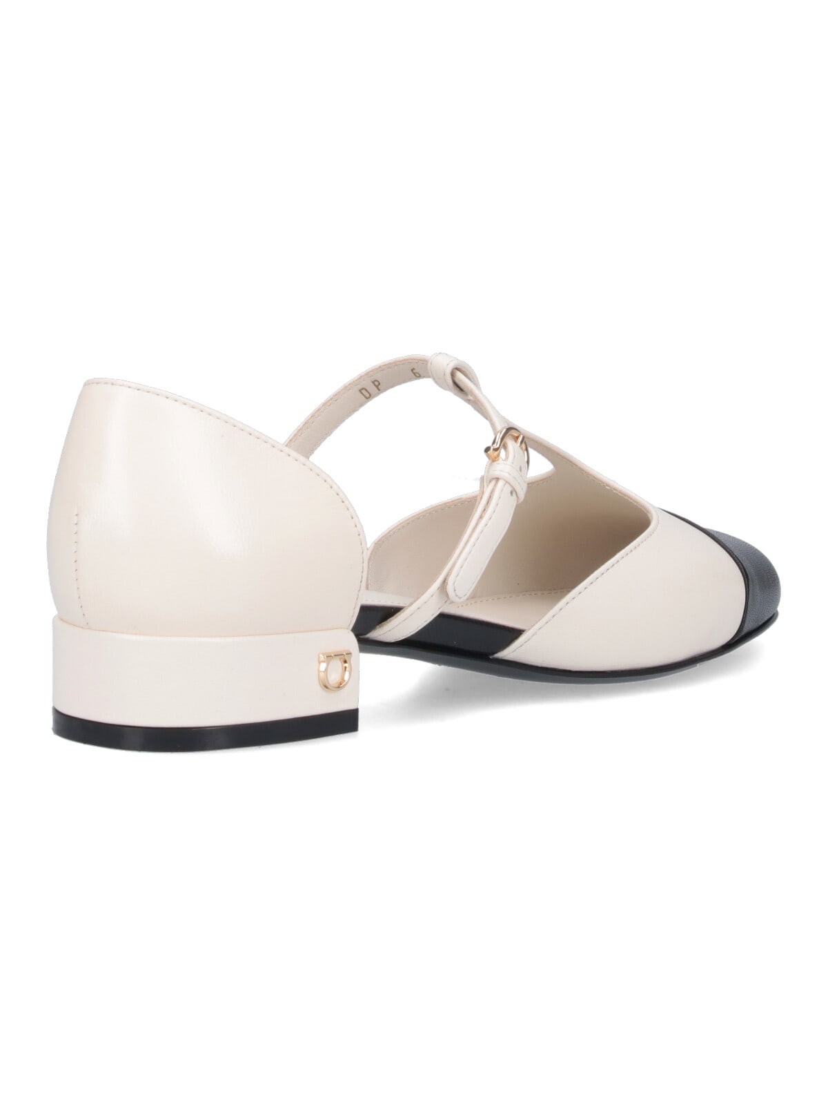 Shop Ferragamo T-strap Ballet Flats In Cream