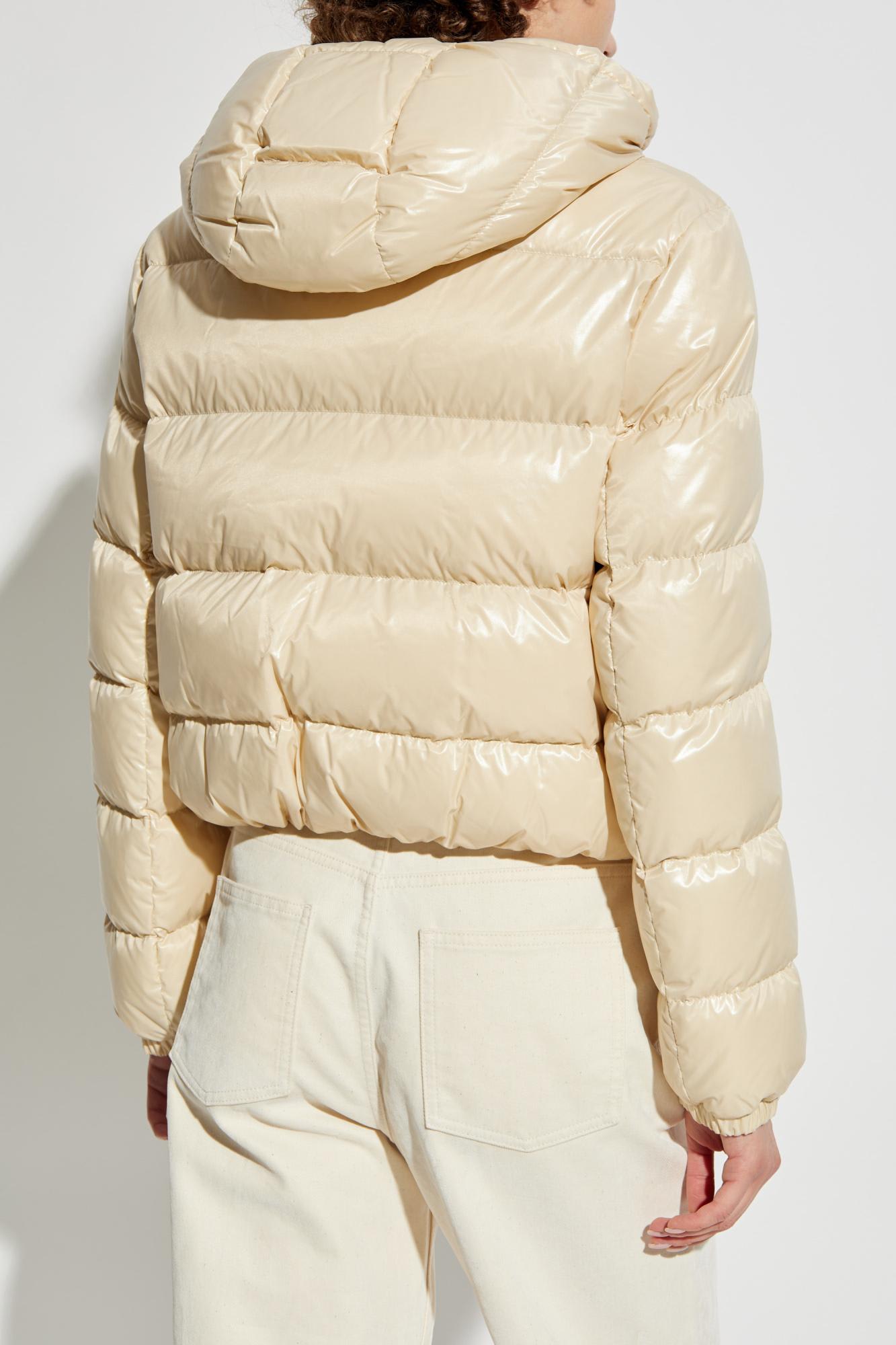 Shop Moncler Down Jacket Bayard In White