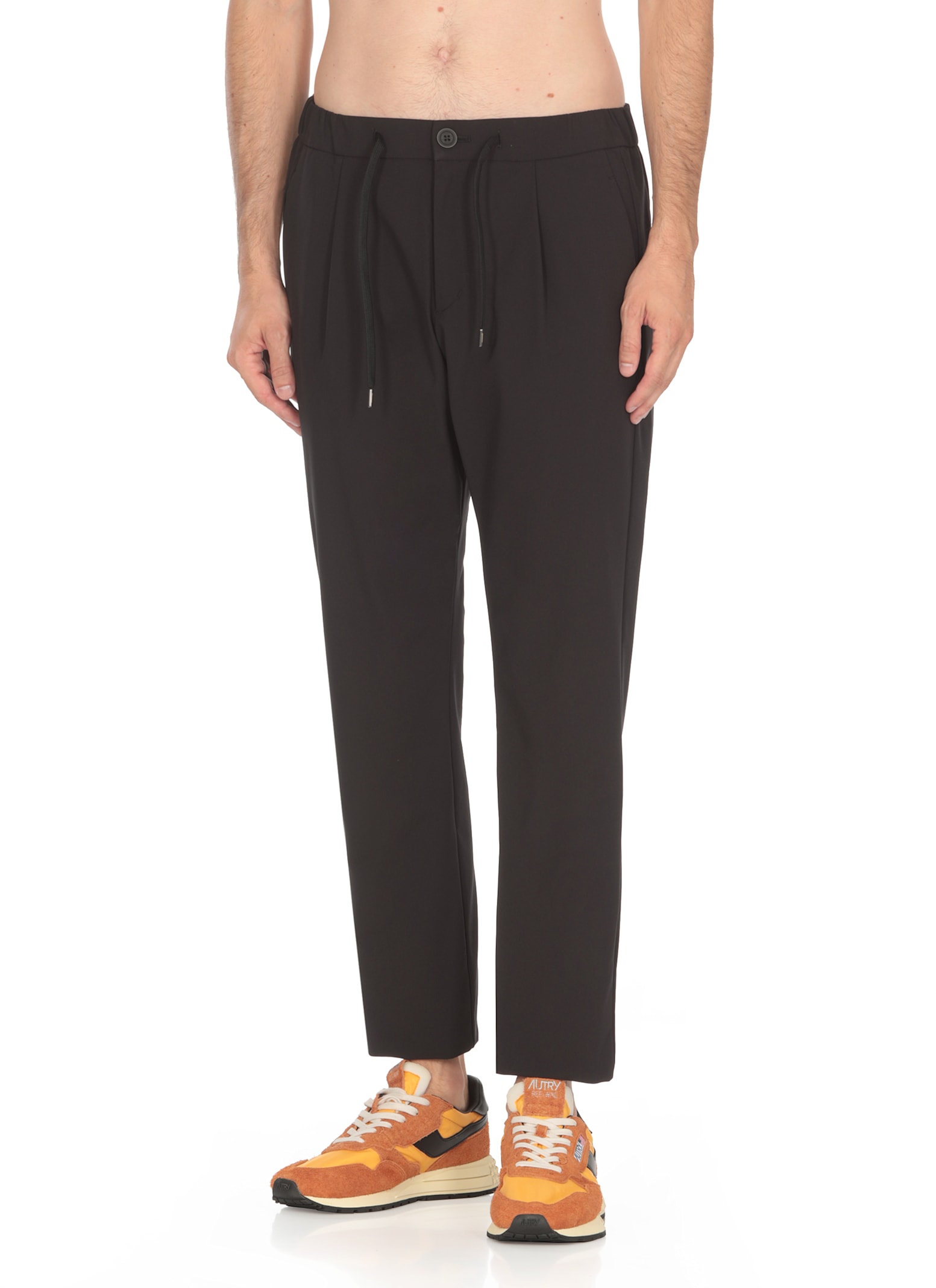 Shop Herno Warm Tech Trousers In Black