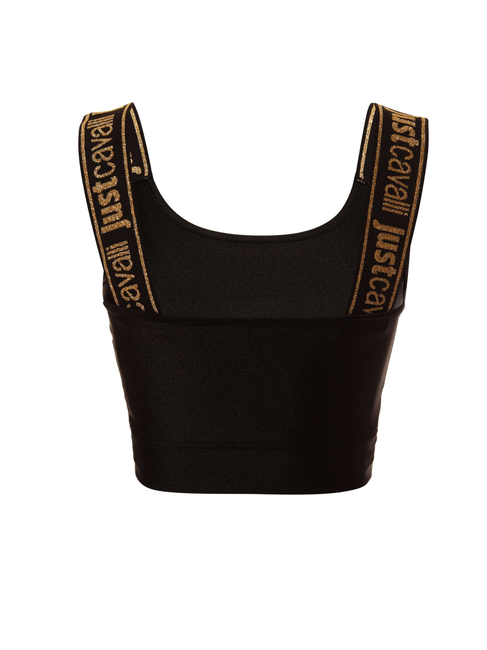JUST CAVALLI JUST CAVALLI BLACK SLEEVELESS TOP