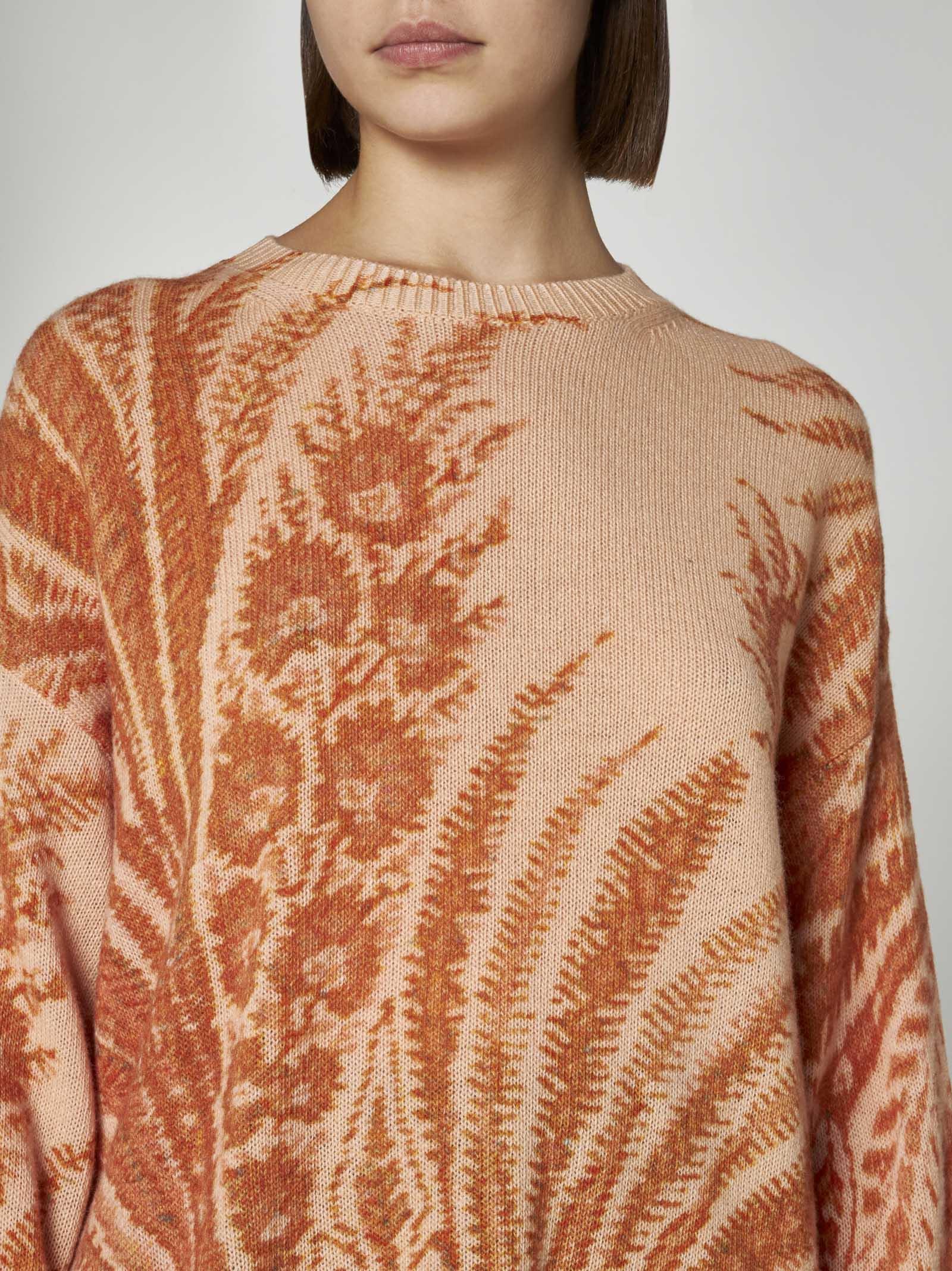 Shop Etro Tamara Jacquard Wool Sweater In Arancio