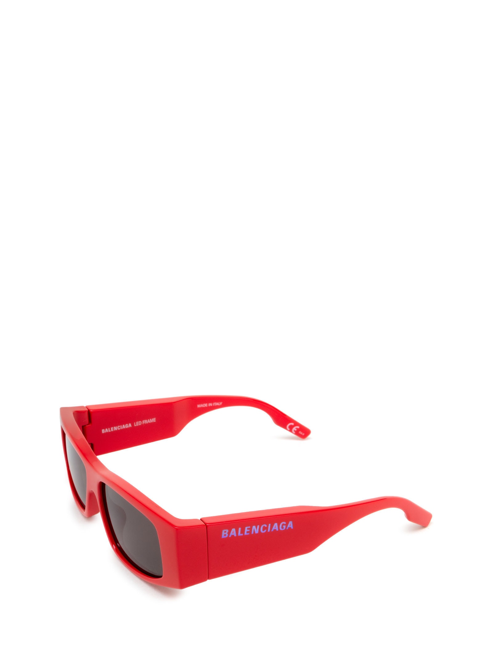 Shop Balenciaga Bb0100s Red Sunglasses