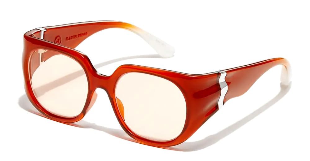 Junk Plastic Rehab Jingo - Earl Grey Fade Sunglasses In Red