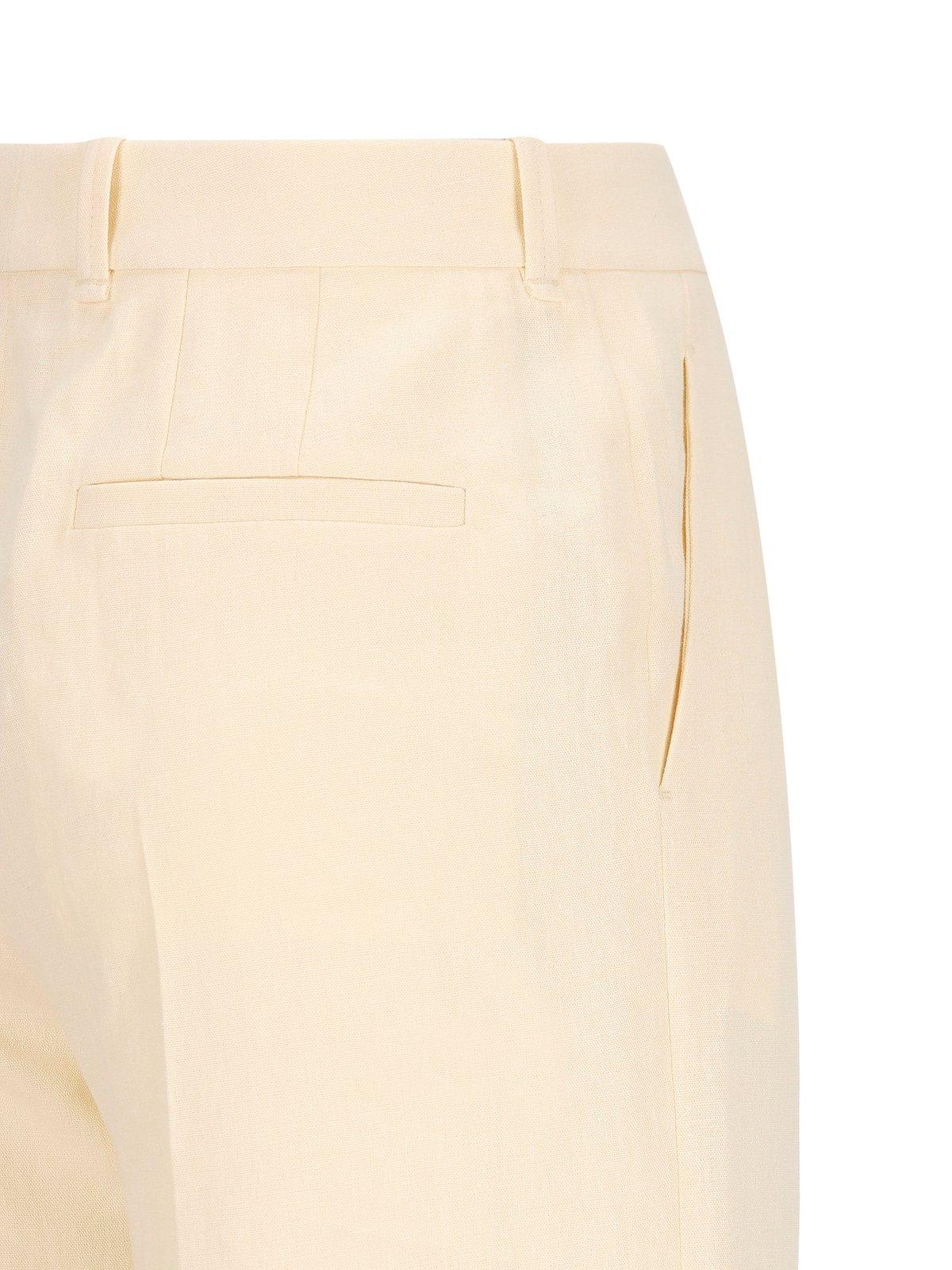 Shop Chloé Wide-leg Tailored Trousers In White