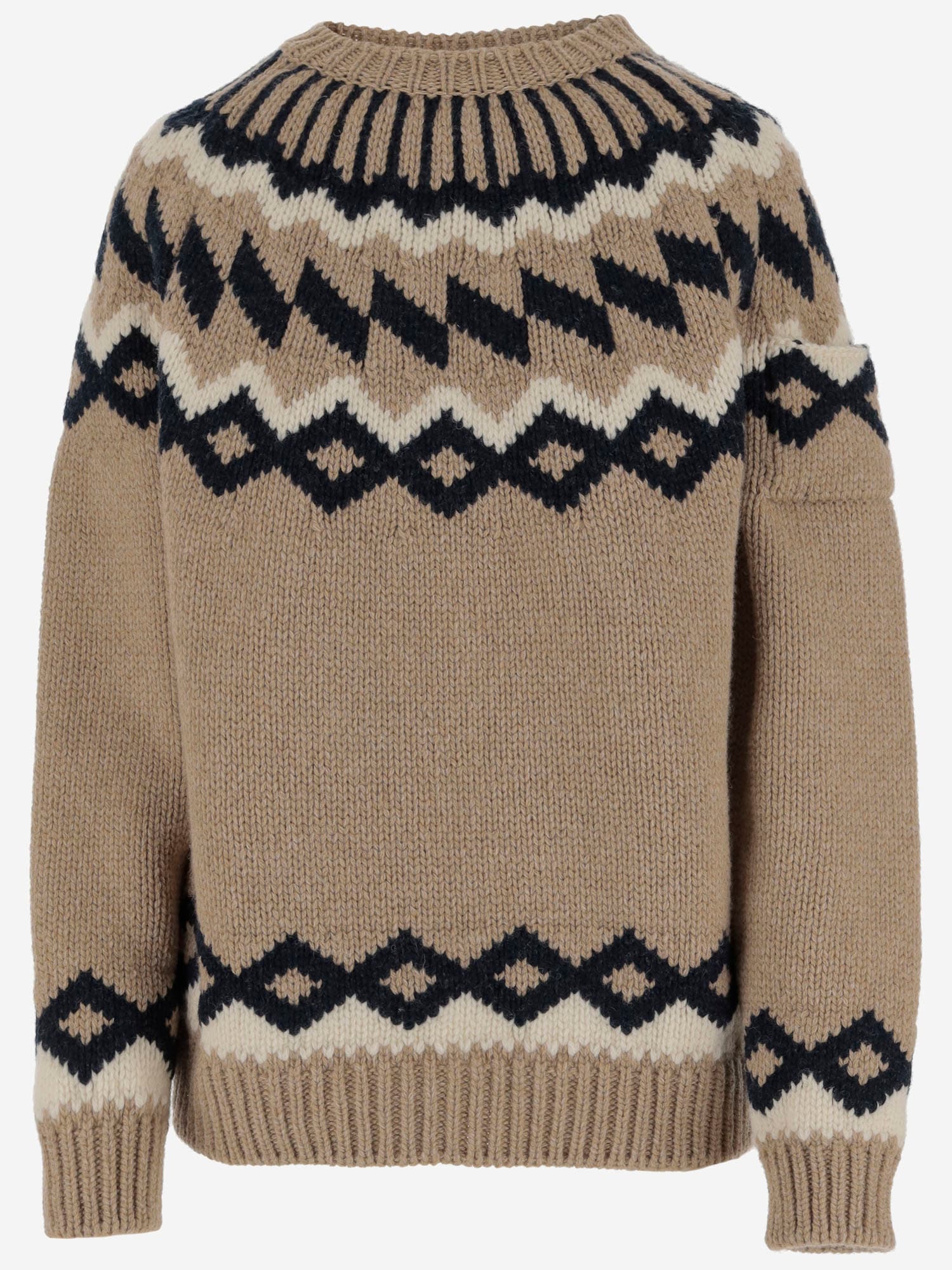 Shop N°21 Fair Isle Wool Sweater With Geometric Pattern In Red