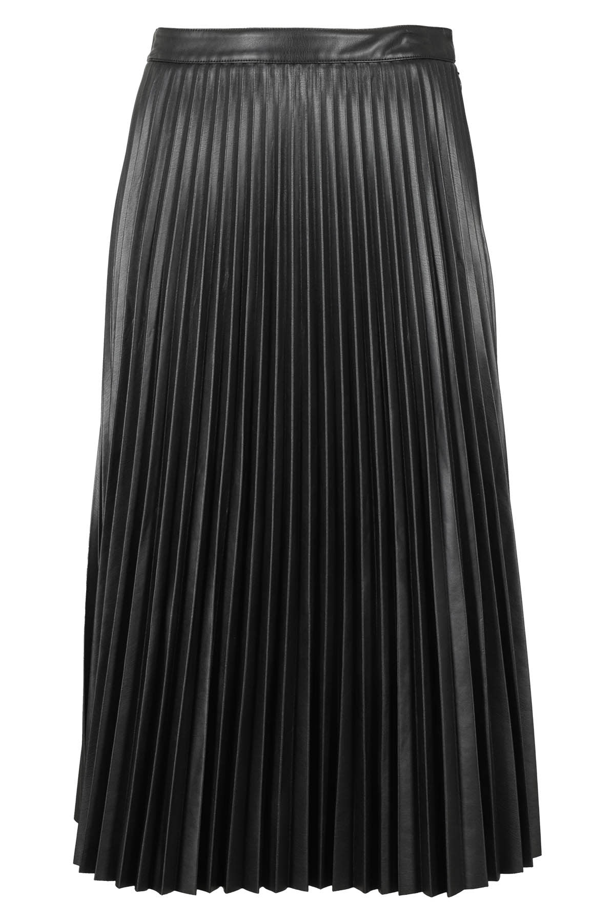 PROENZA SCHOULER WHITE LABEL FAUX LEATHER PLEATED SKIRT