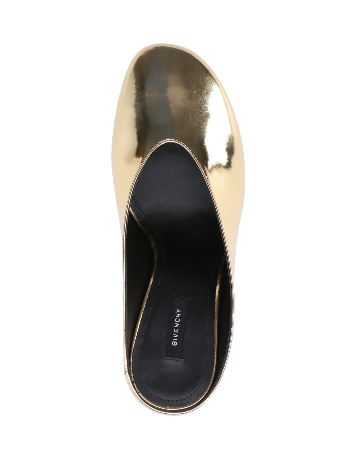Givenchy Sculptural High Heel Mules With Metallic Finish In Multi
