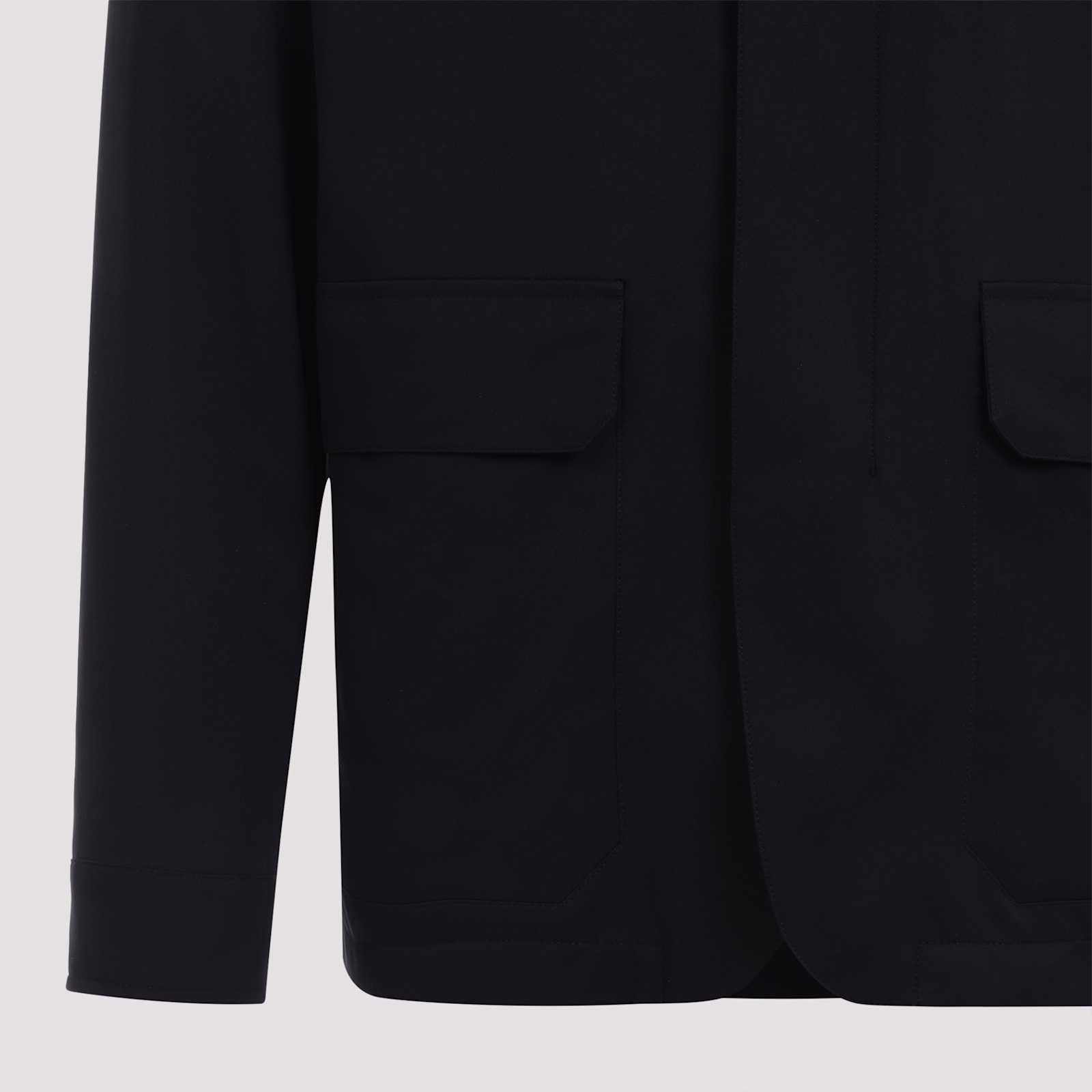 Shop Zegna Over Jacket In Blue Navy Unito
