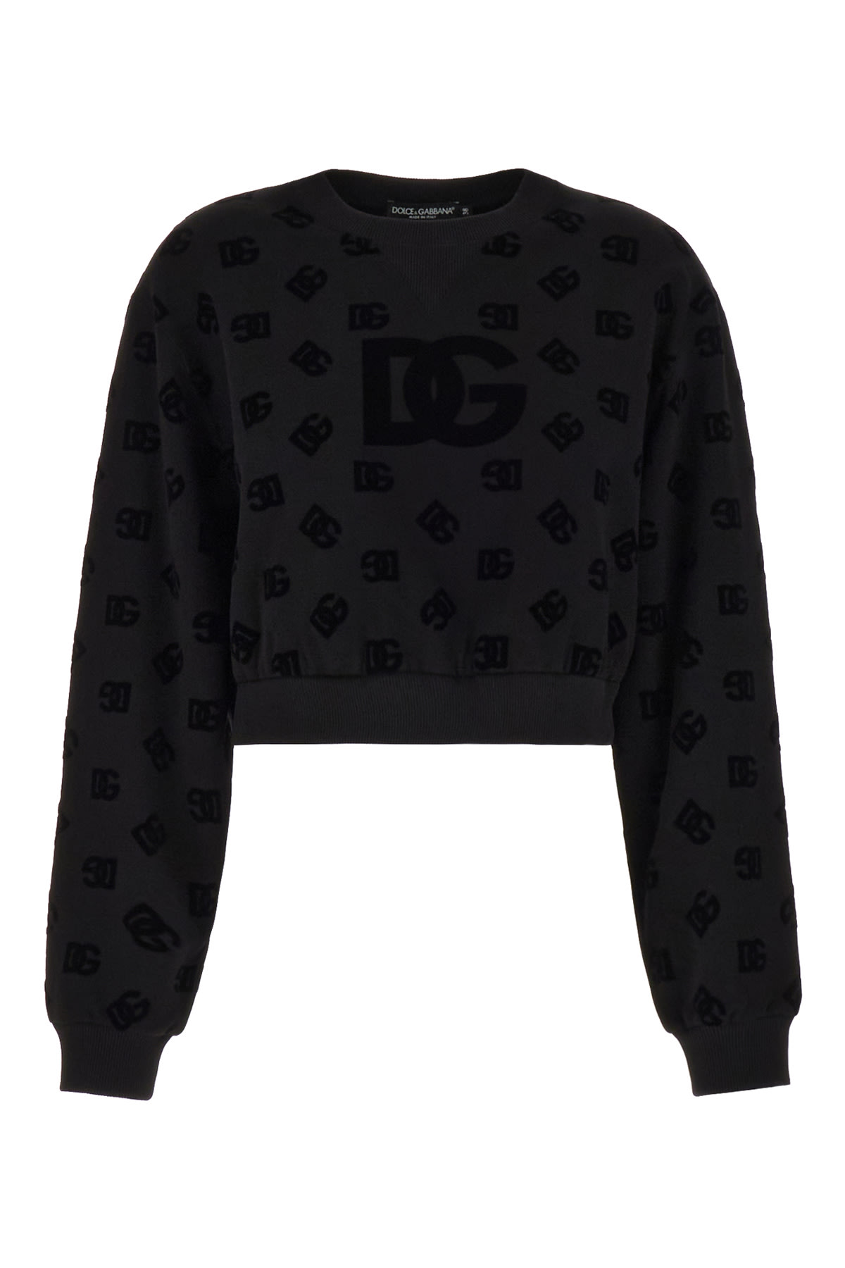 Dolce & Gabbana Charcoal Cotton Sweatshirt In Variante Abbinata