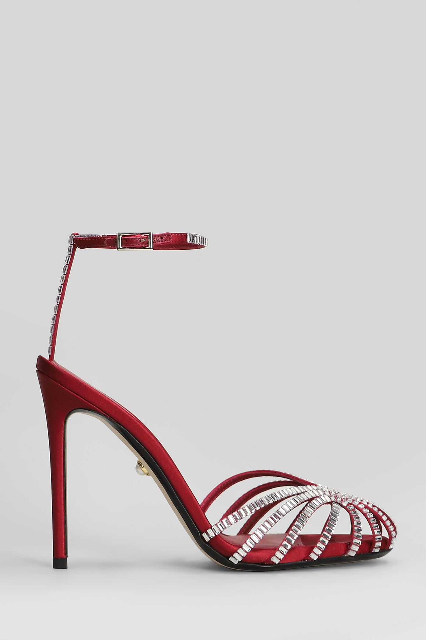 Alevì 110mm Penelope Satin Pumps In Red