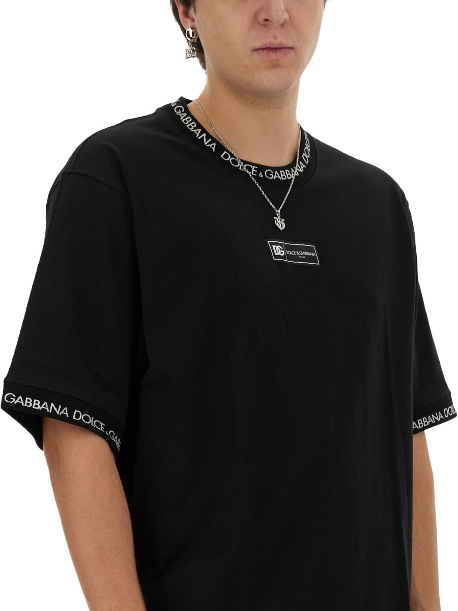 Shop Dolce & Gabbana T-shirt With Logo In Black