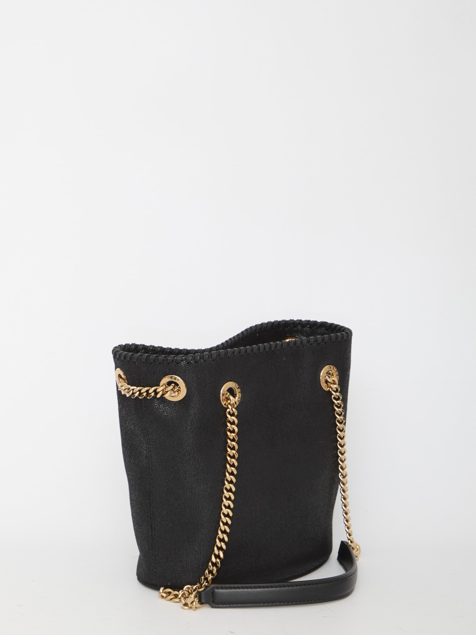 Shop Stella Mccartney Falabella Bucket Bag In Black