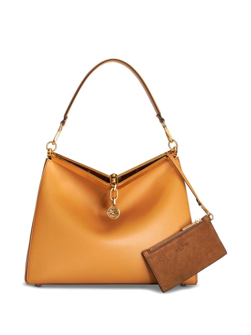 Shop Etro Light Brown Large Vela Bag