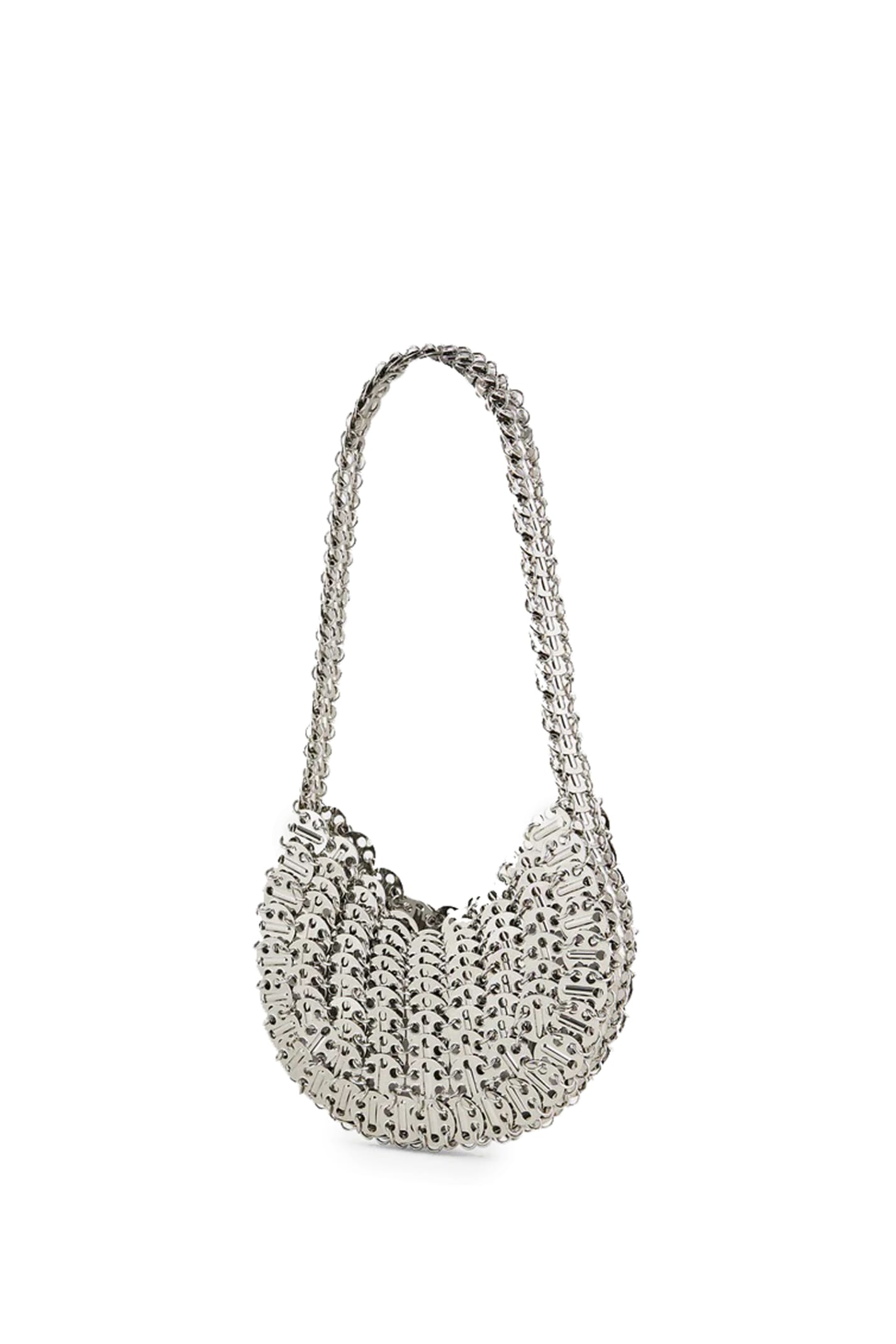 Shop Rabanne Shoulder Bag In Silver